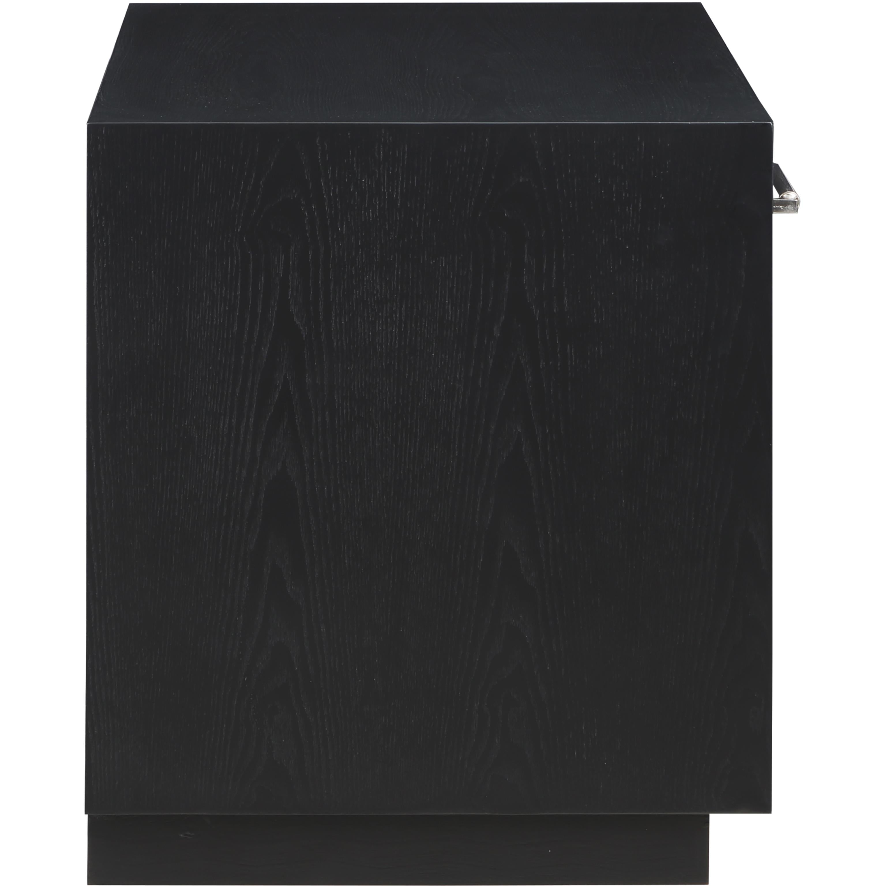 Meridian Avery Black Wood Veneer Night Stand