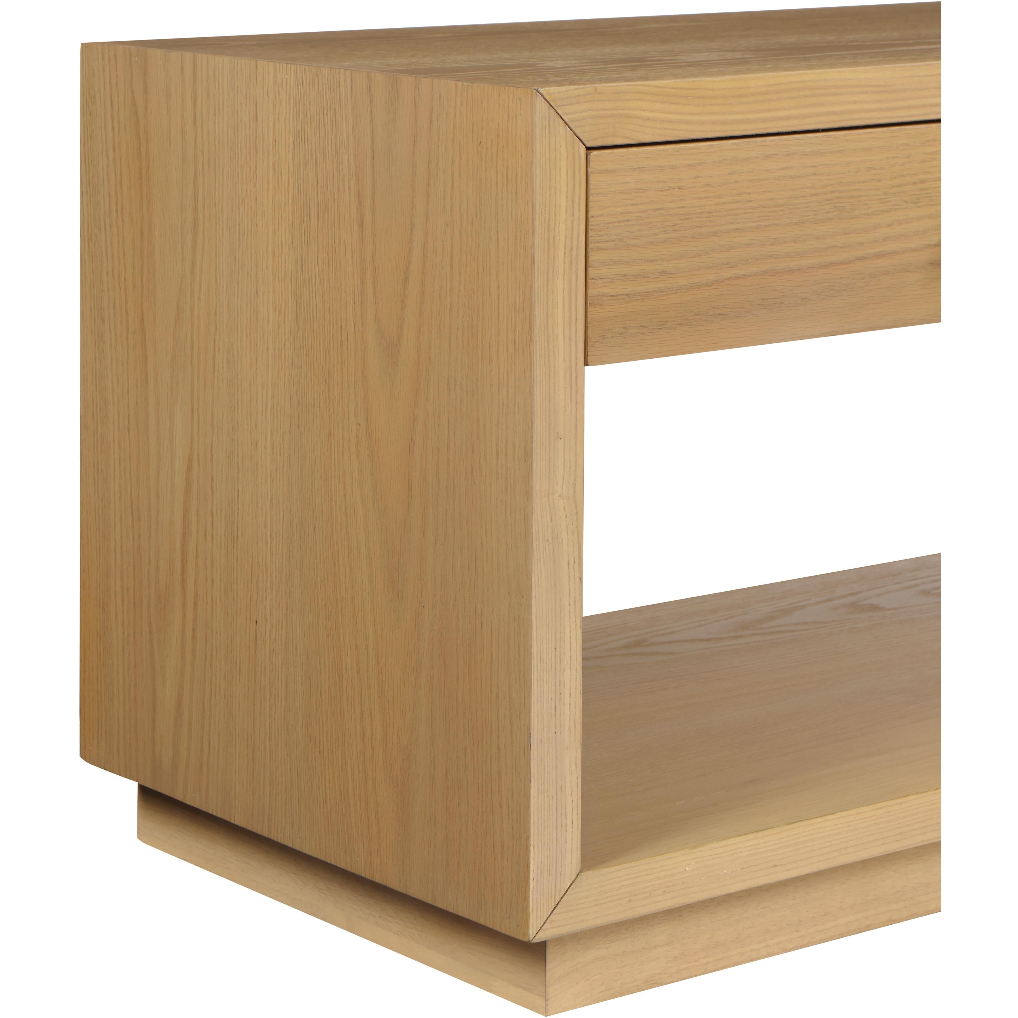 Meridian Avery Oak Wood Veneer Night Stand