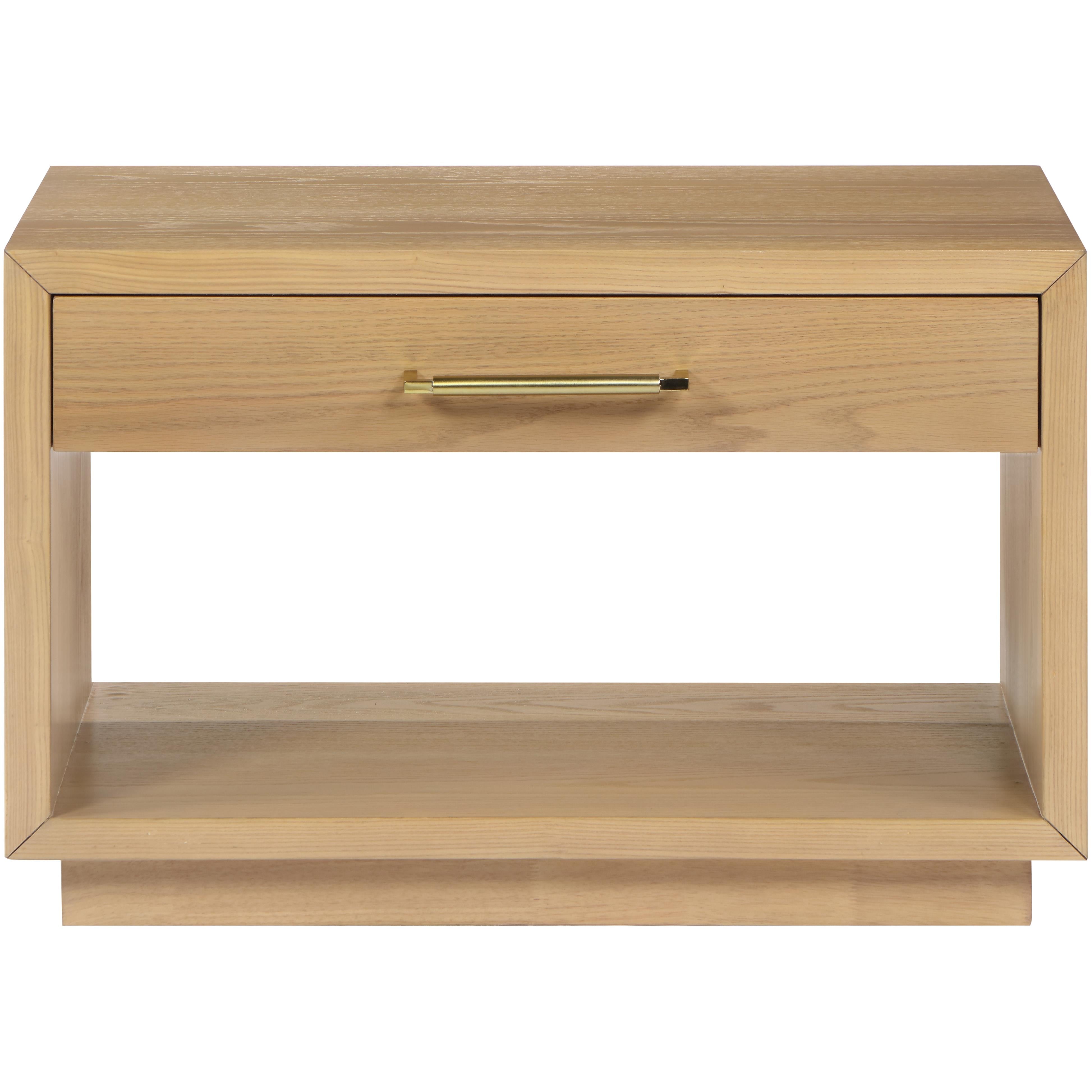 Meridian Avery Oak Wood Veneer Night Stand