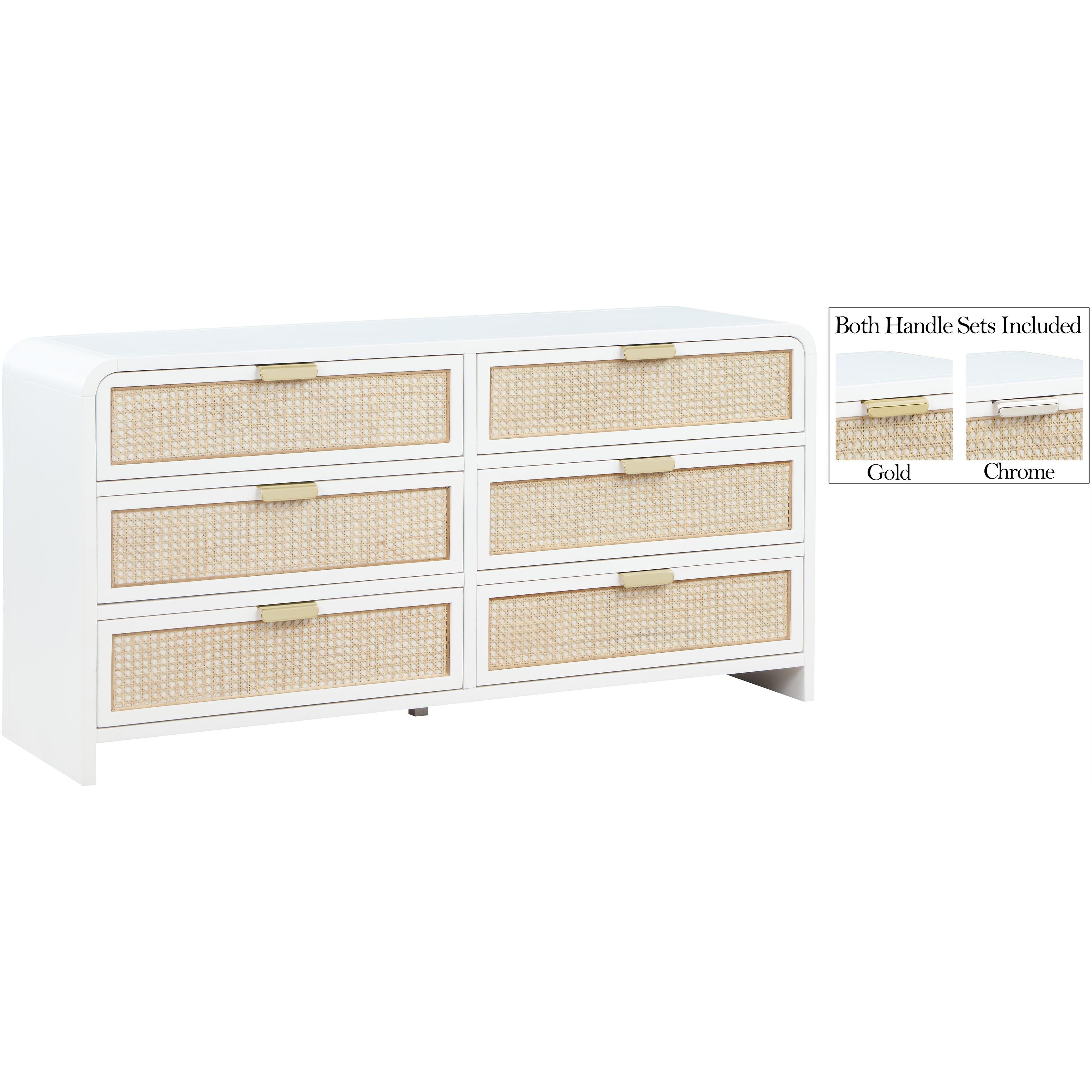 Meridian Sage White Dresser