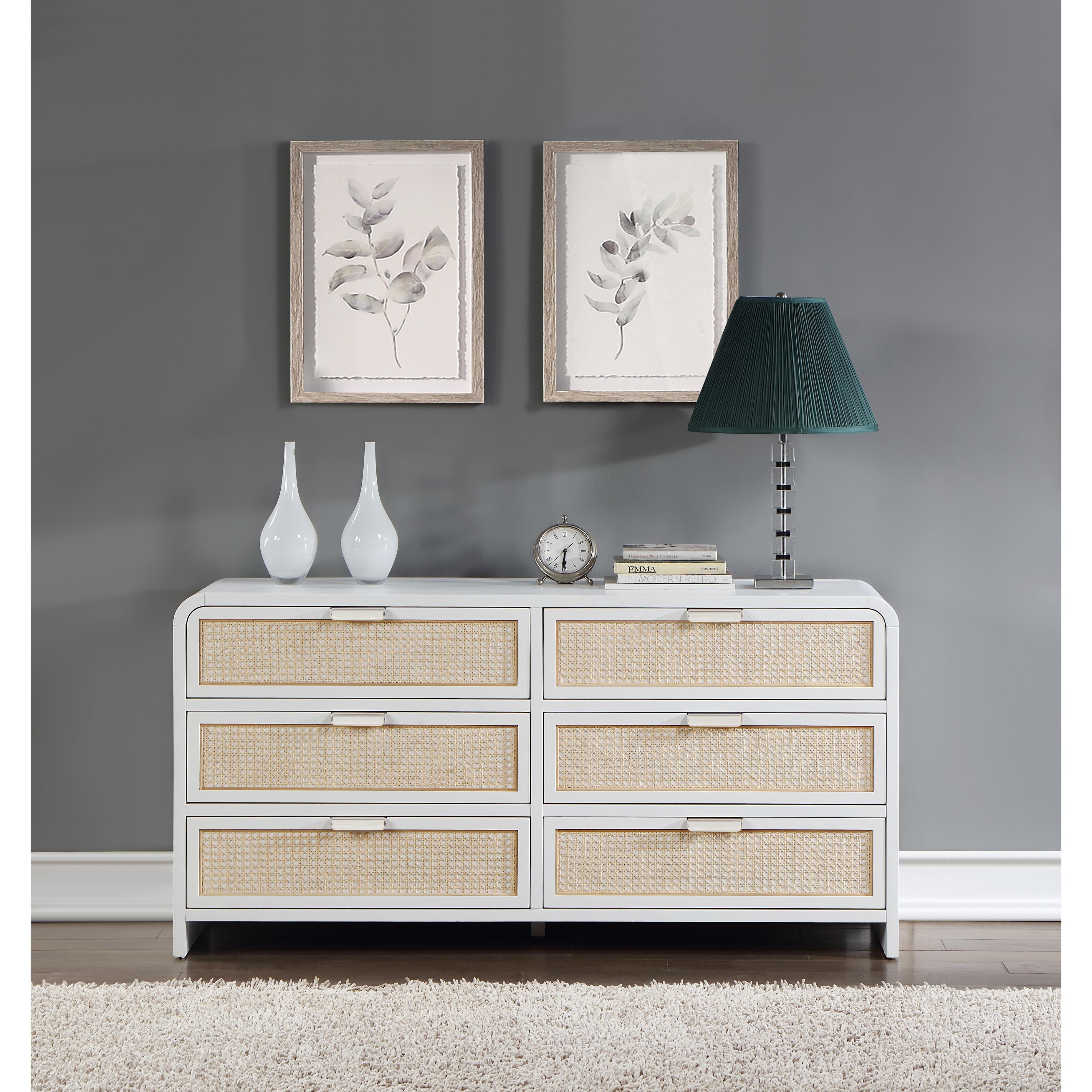 Meridian Sage White Dresser