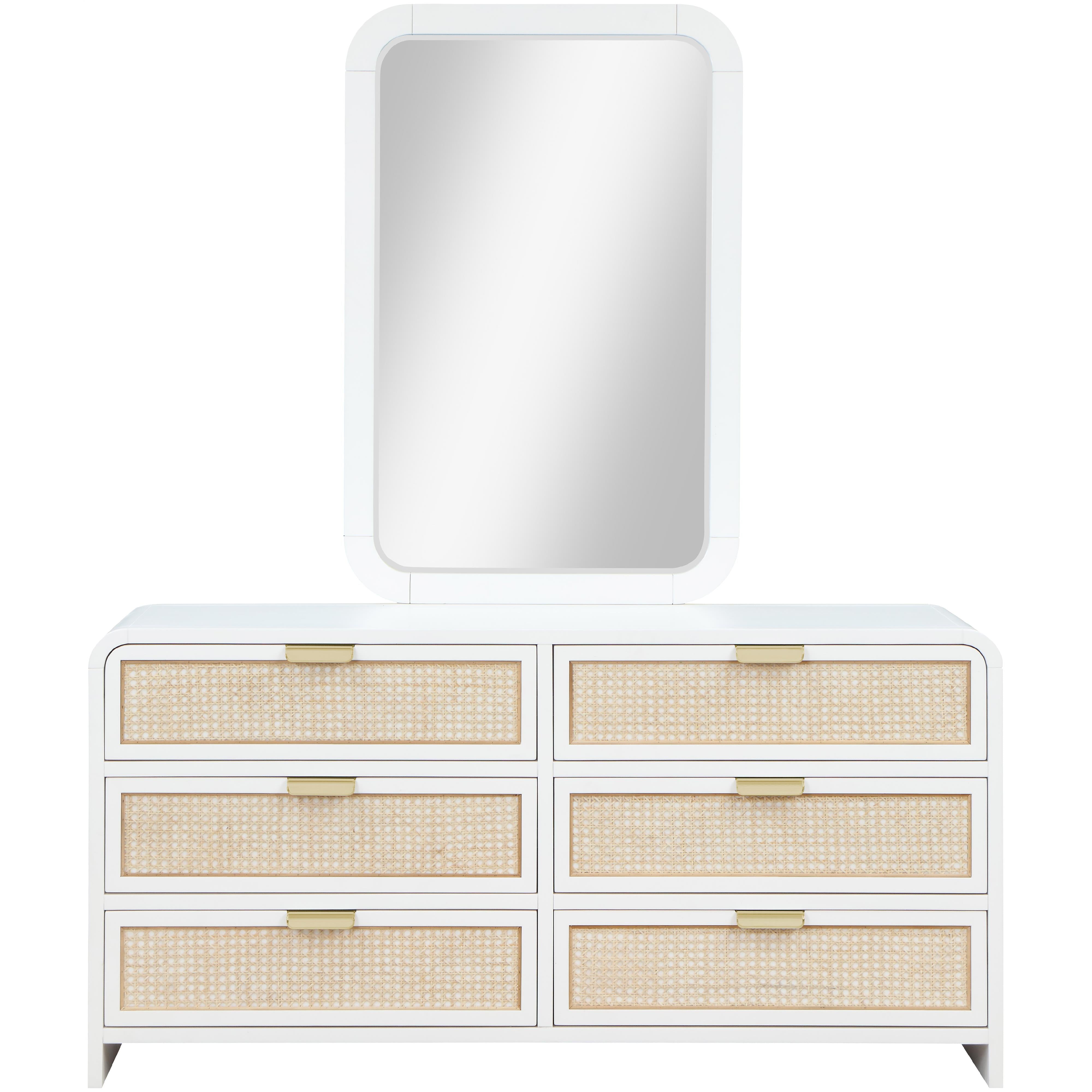 Meridian Sage White Mirror