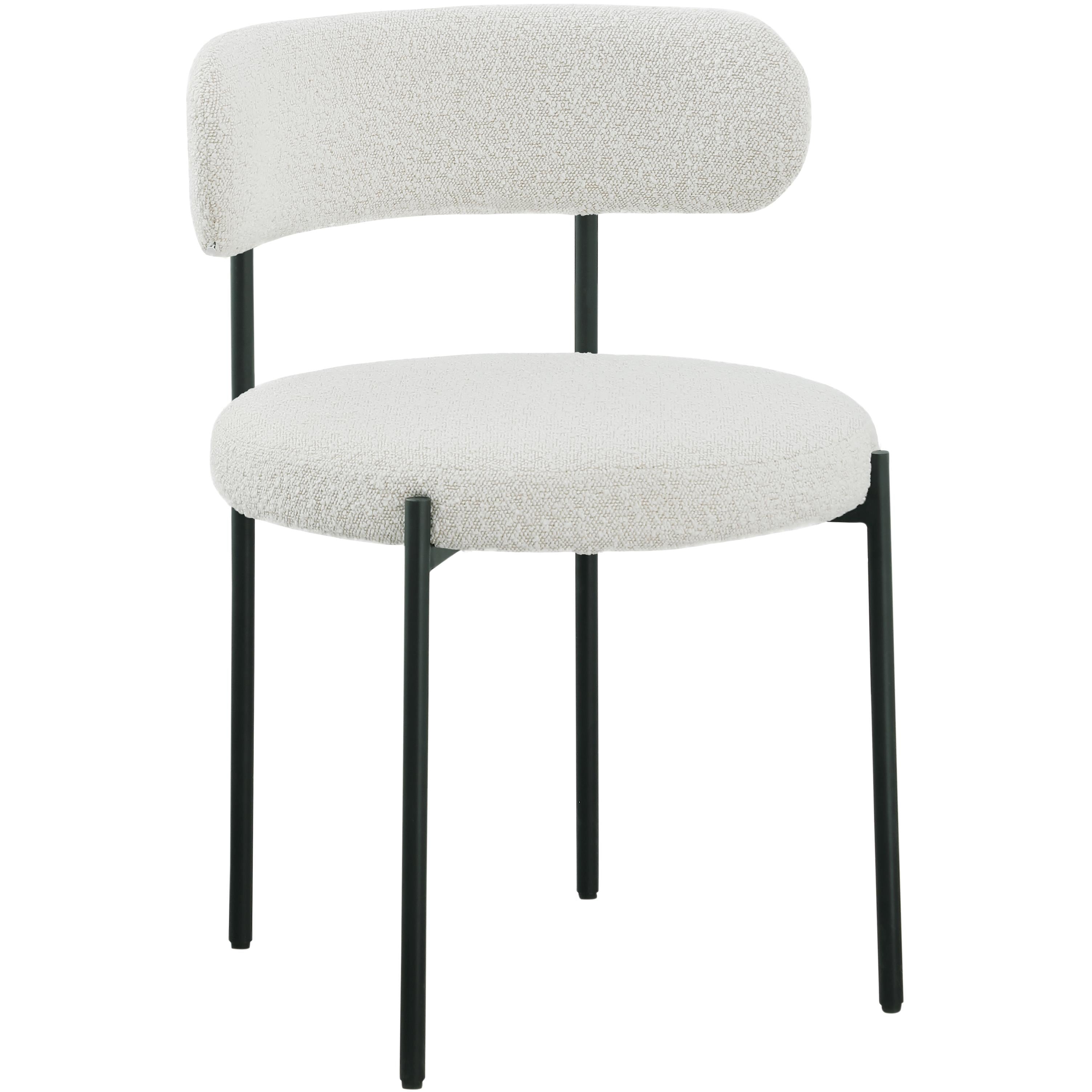 Meridian Beacon Cream Boucle Fabric Dining Chair