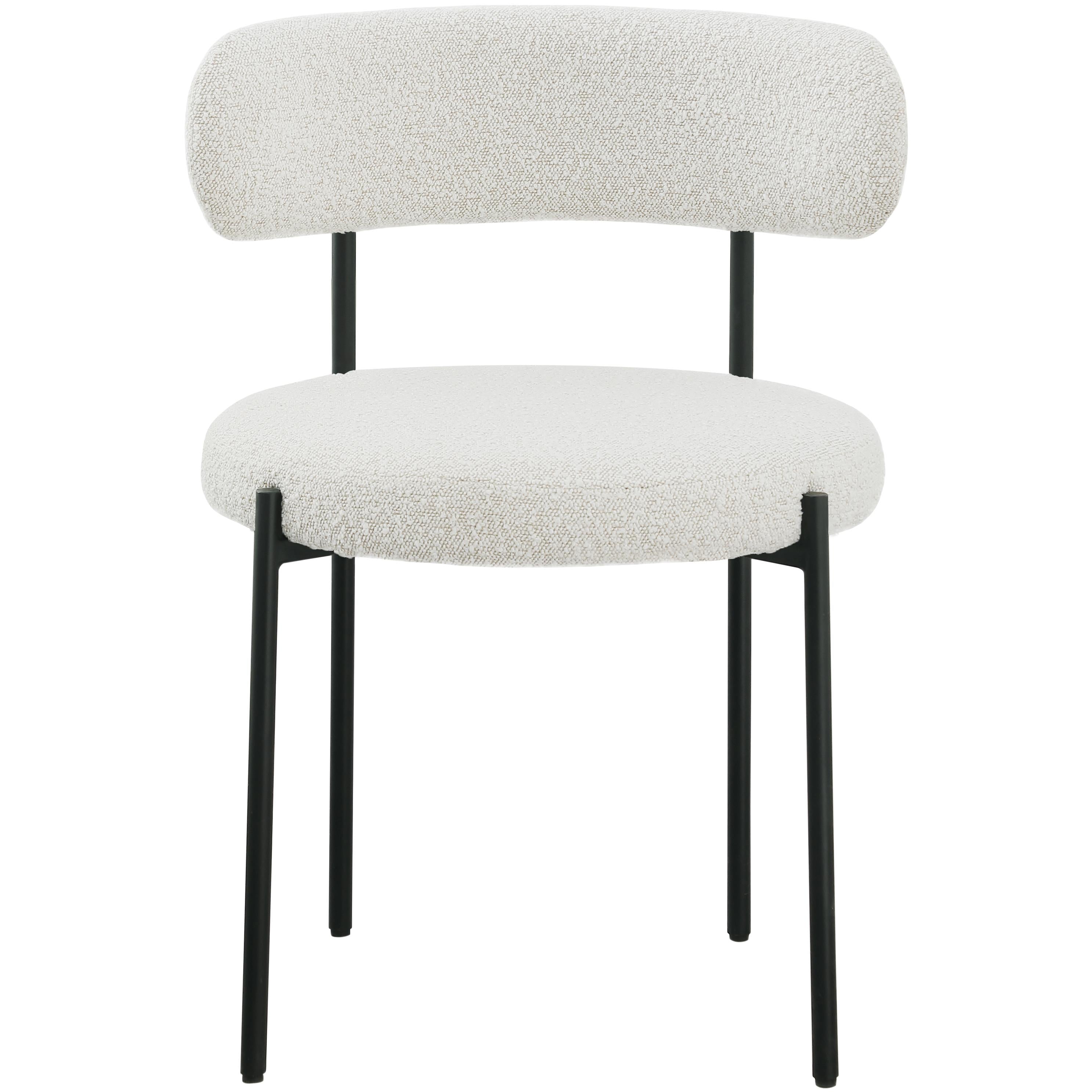 Meridian Beacon Cream Boucle Fabric Dining Chair