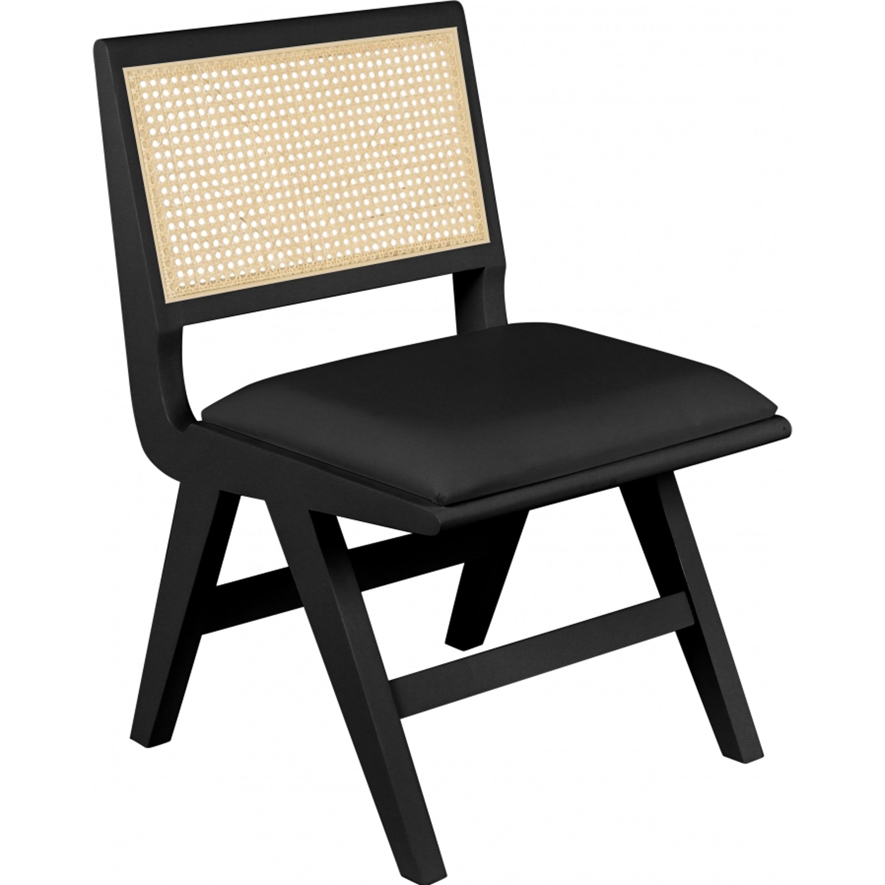 Meridian Abby Black Vegan Leather Dining Side Chair