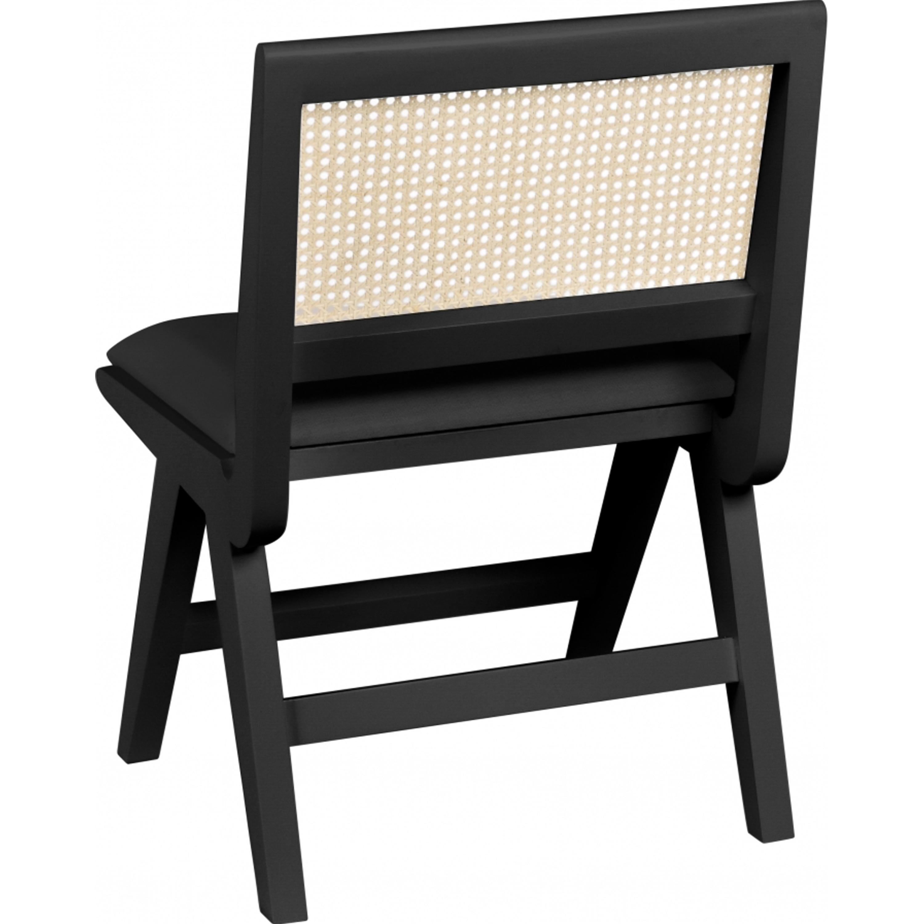 Meridian Abby Black Vegan Leather Dining Side Chair