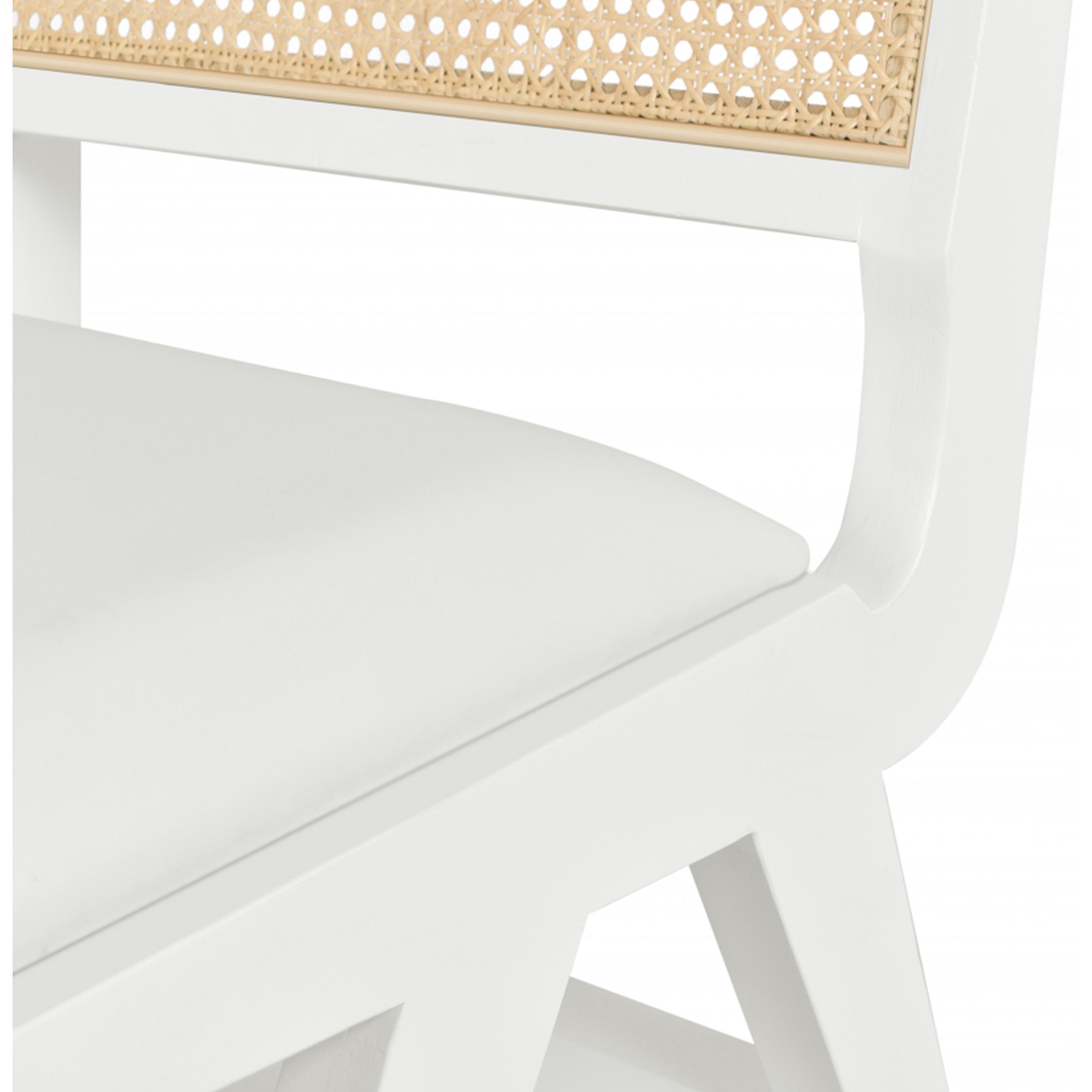 Meridian Abby Cream Vegan Leather Dining Side Chair