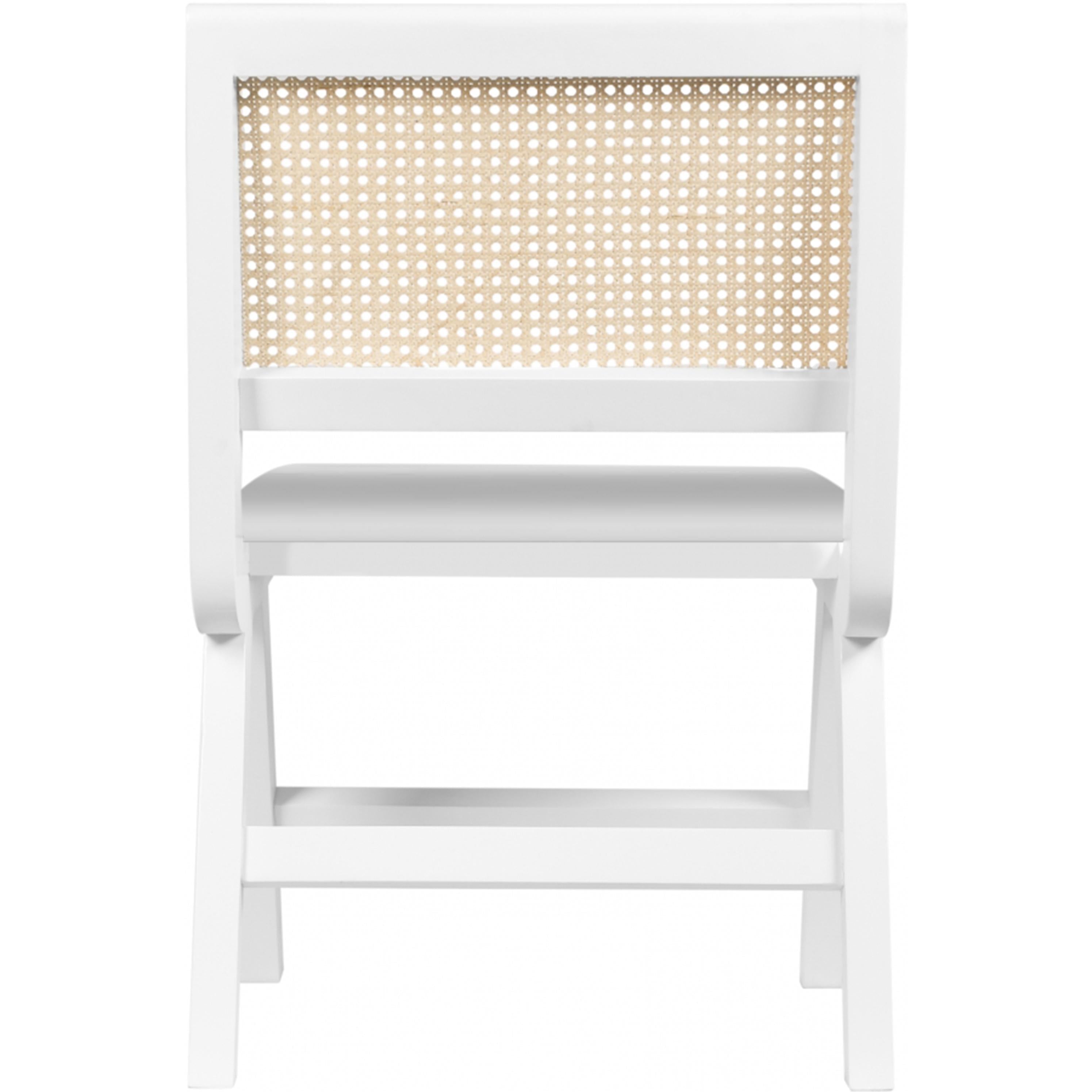 Meridian Abby Cream Vegan Leather Dining Side Chair