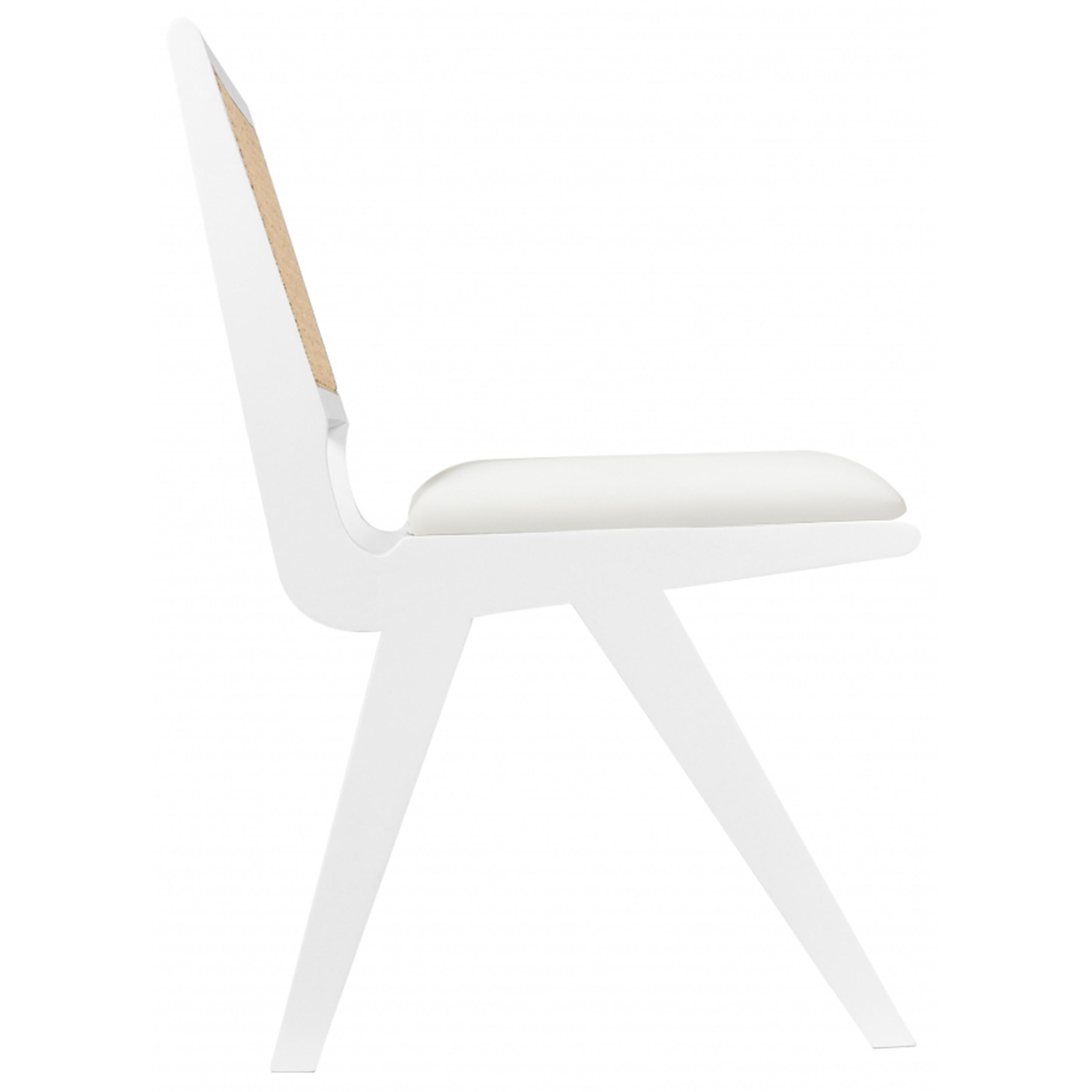 Meridian Abby Cream Vegan Leather Dining Side Chair