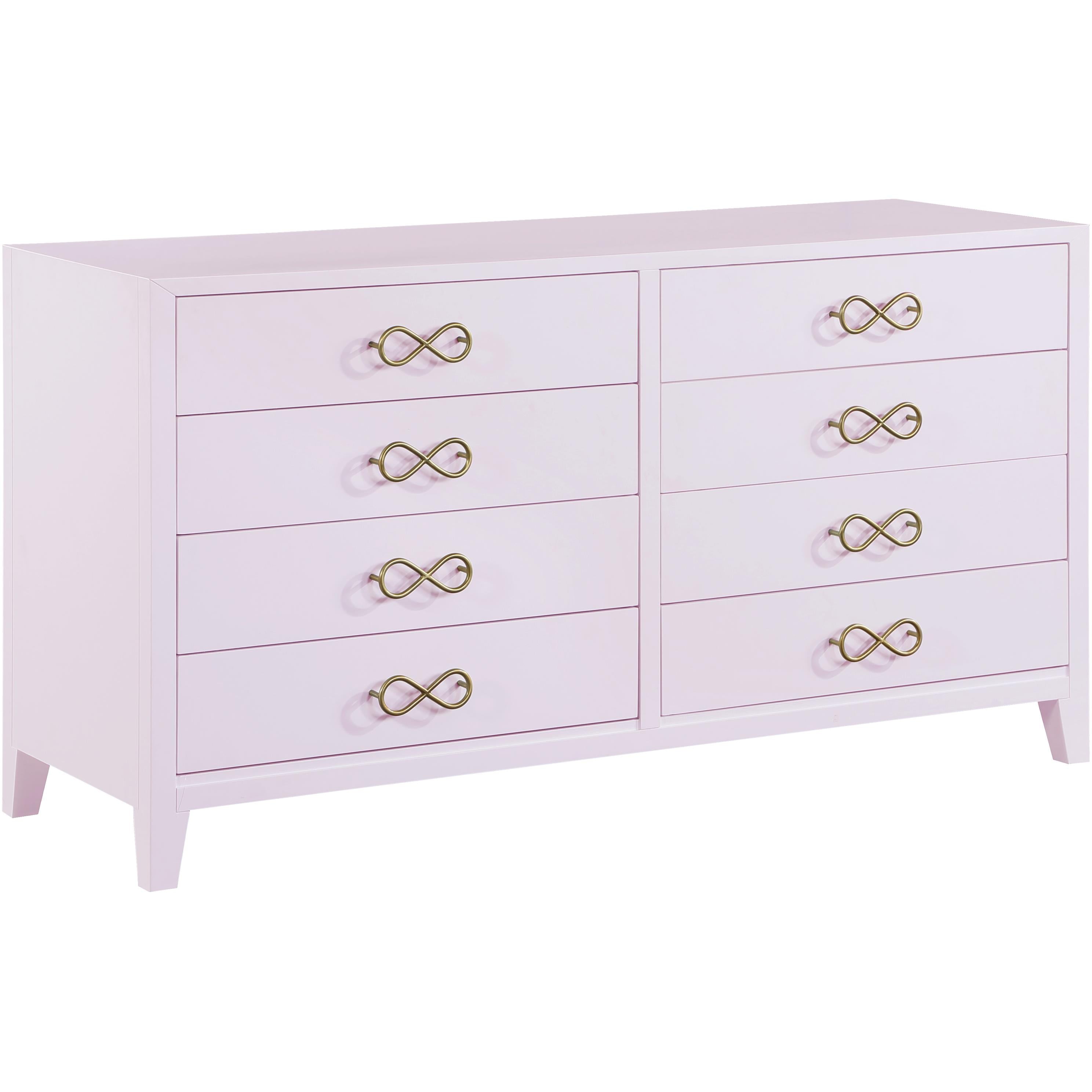 Meridian Bowtie Pink / Gold Dresser