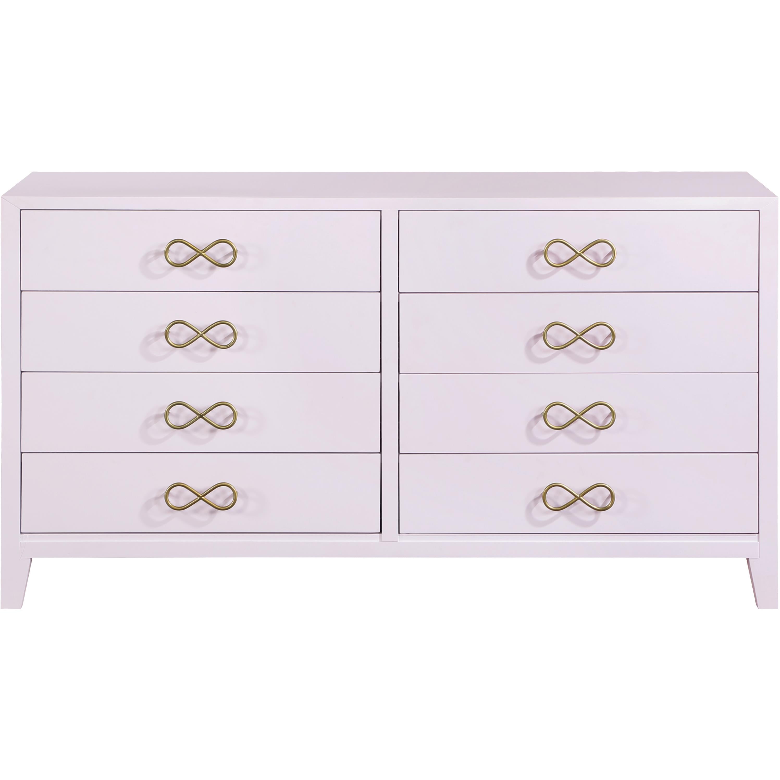 Meridian Bowtie Pink / Gold Dresser