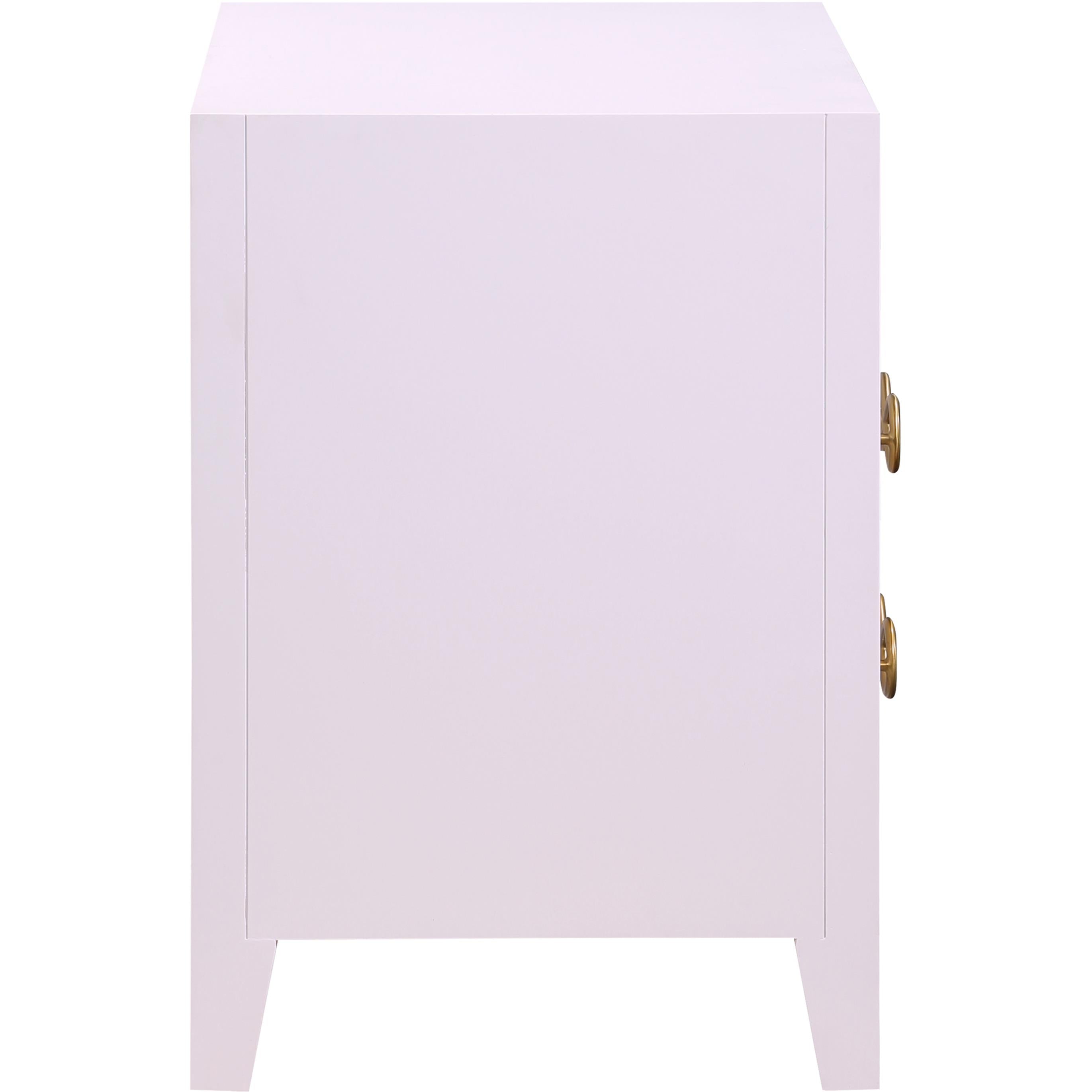 Meridian Bowtie Pink / Gold Night Stand