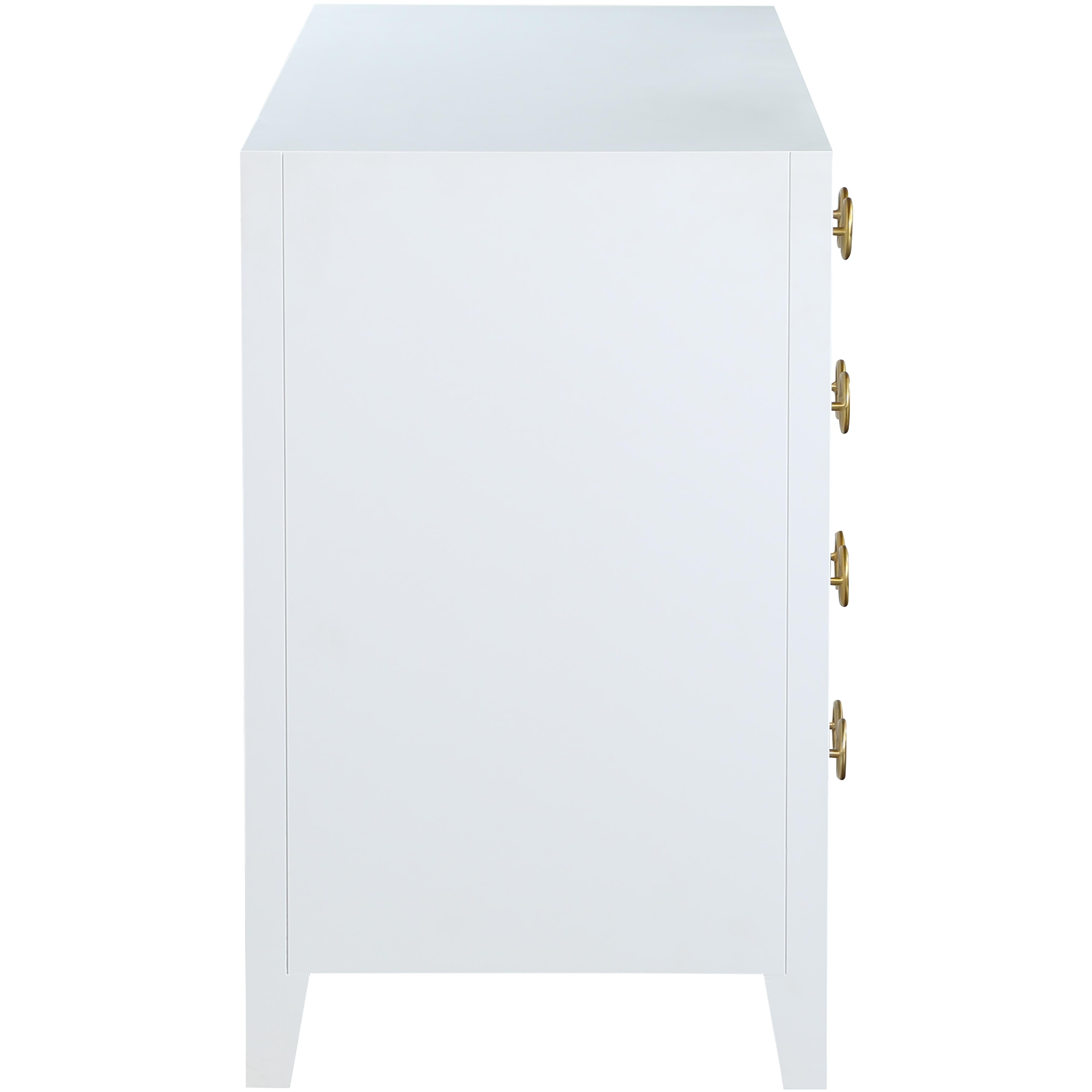 Meridian Bowtie White / Gold Dresser