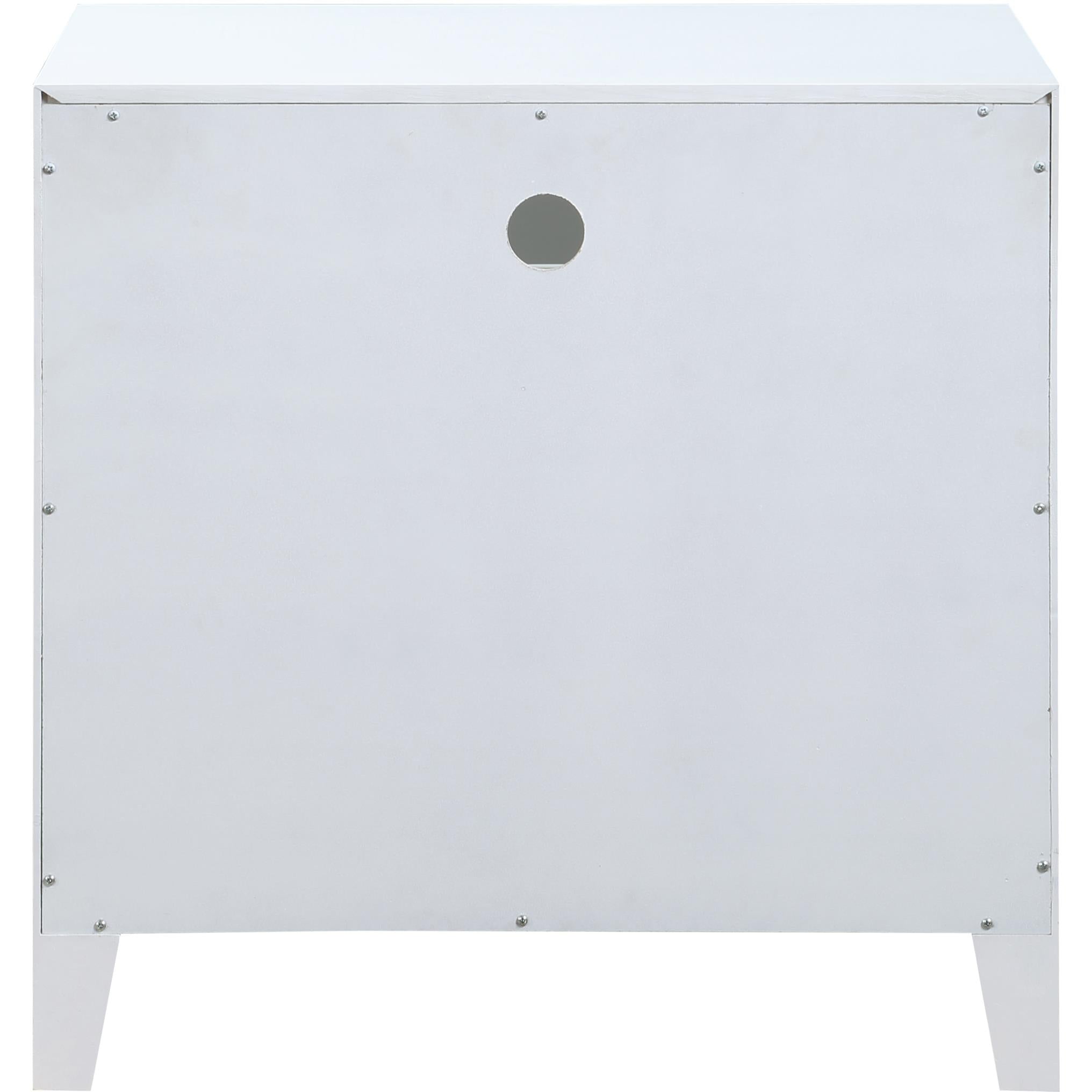 Meridian Bowtie White / Gold Night Stand