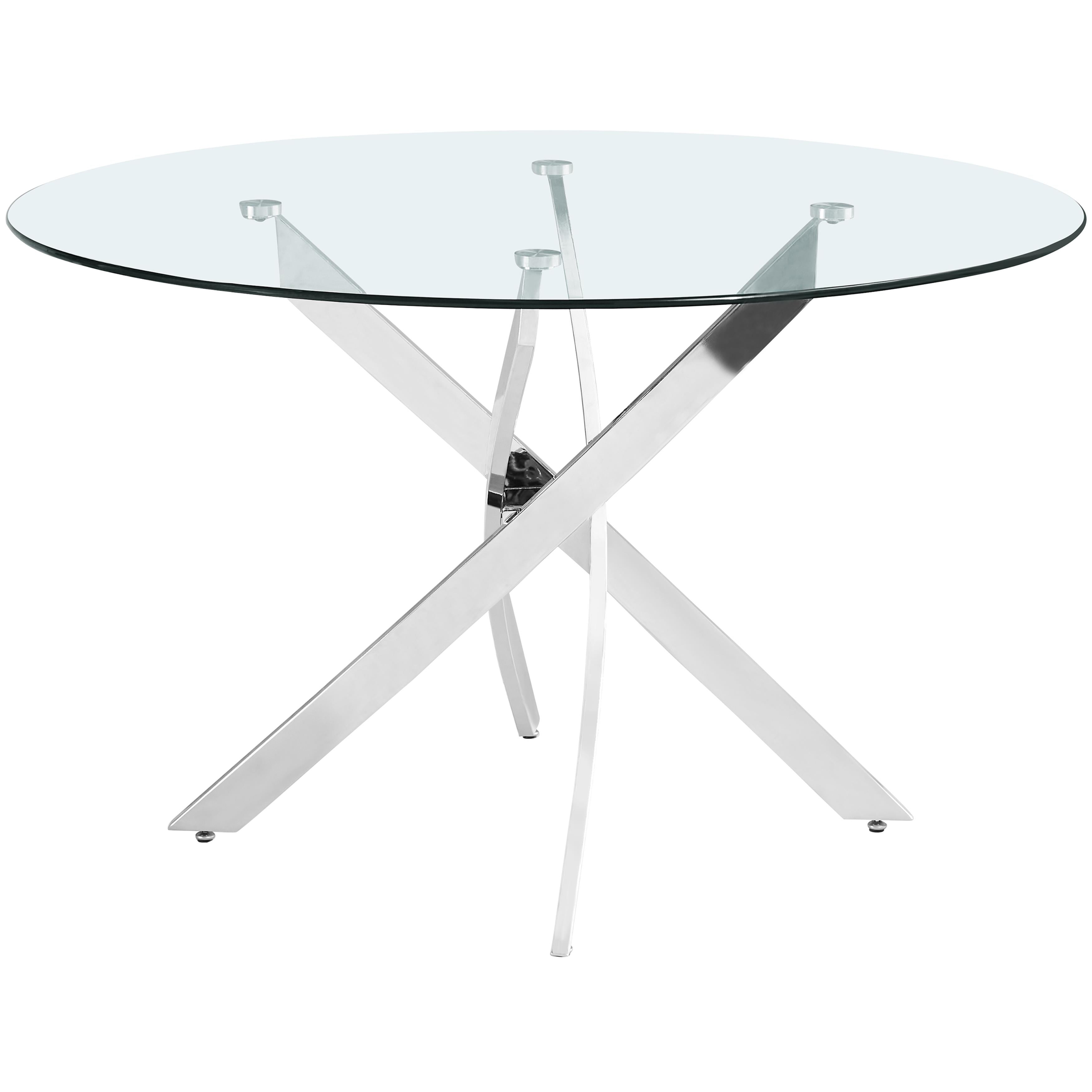 Meridian Xander Chrome Dining Table