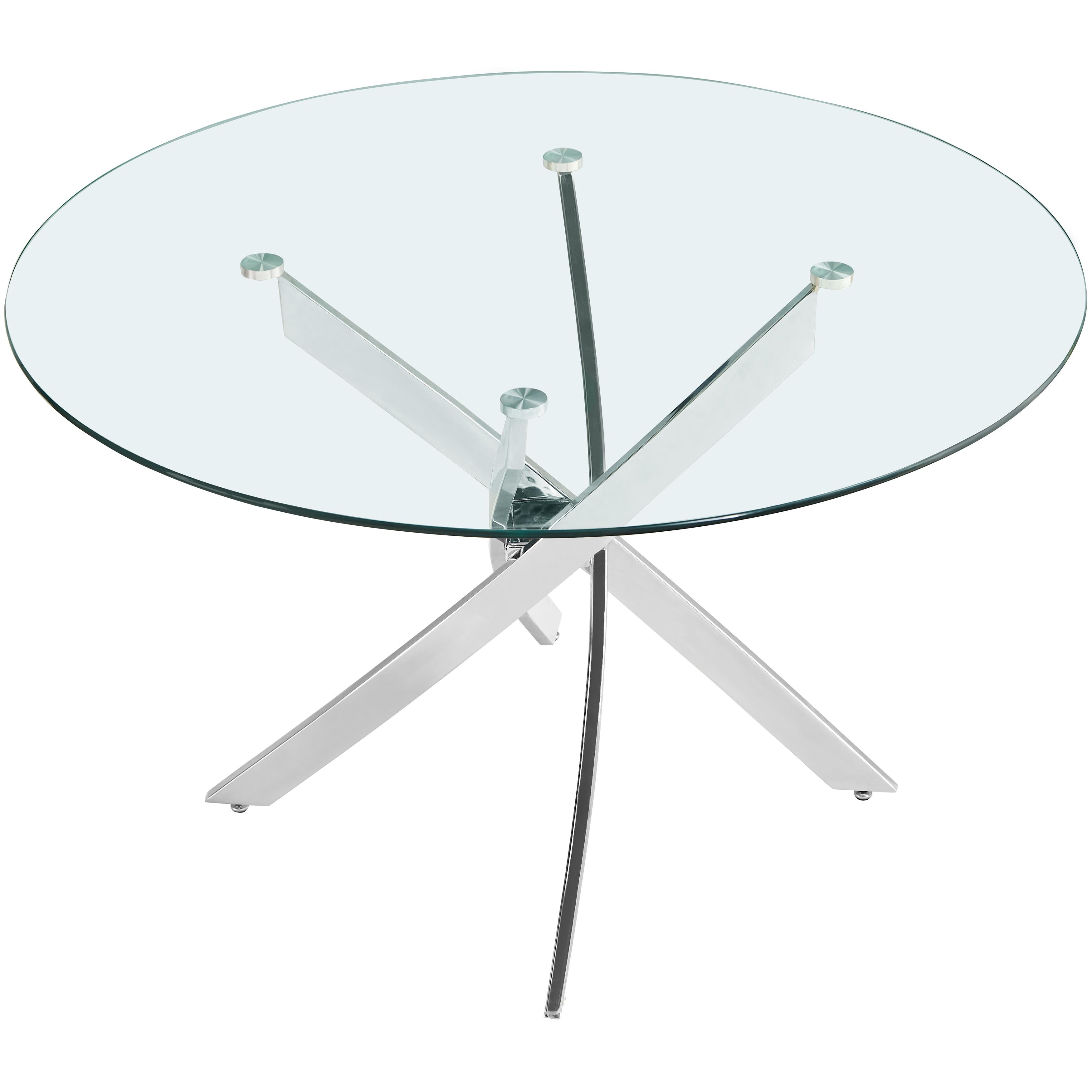 Meridian Xander Chrome Dining Table