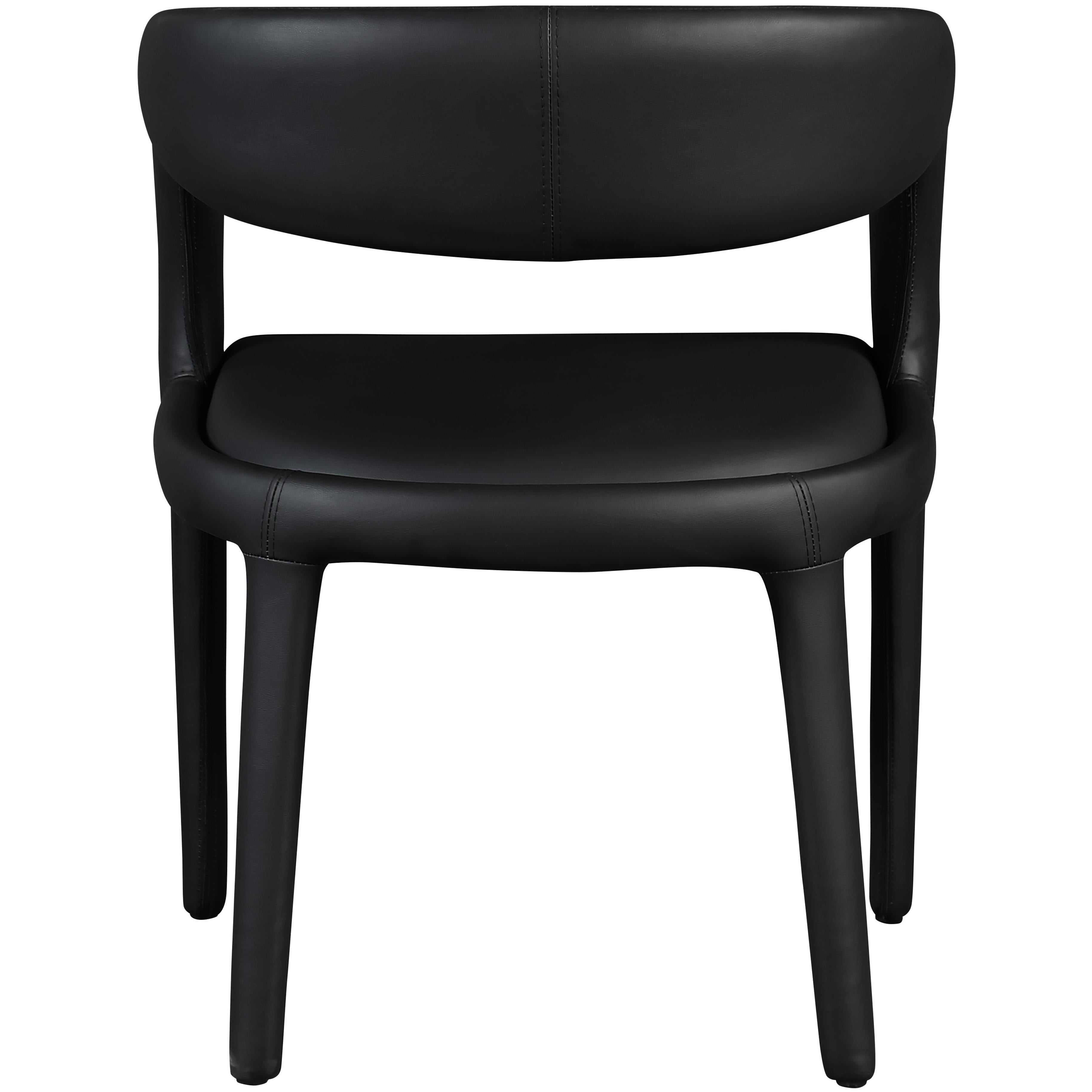 Meridian Sylvester Black Vegan Leather Dining Chair