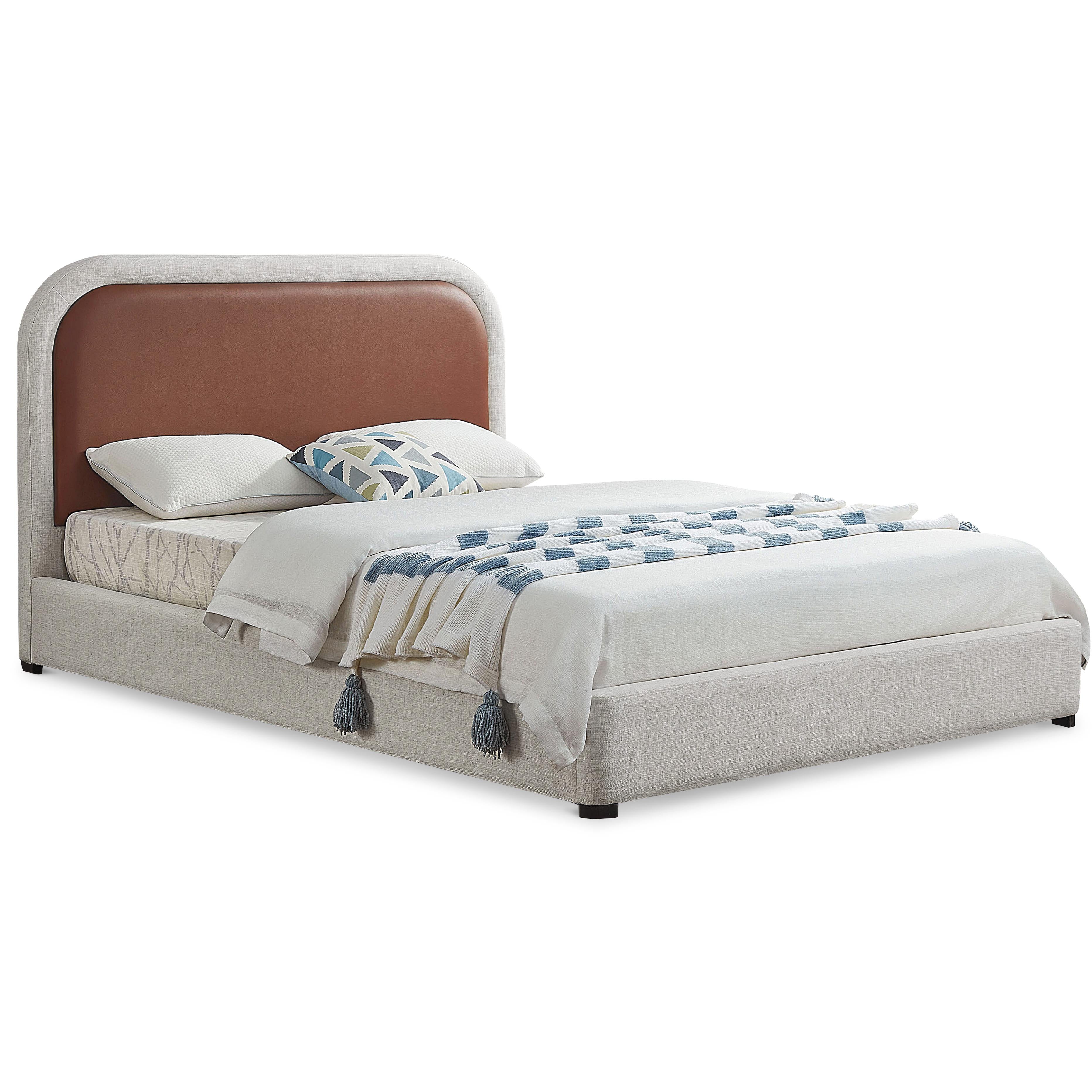 Meridian Blake Brown Vegan Leather Full Bed