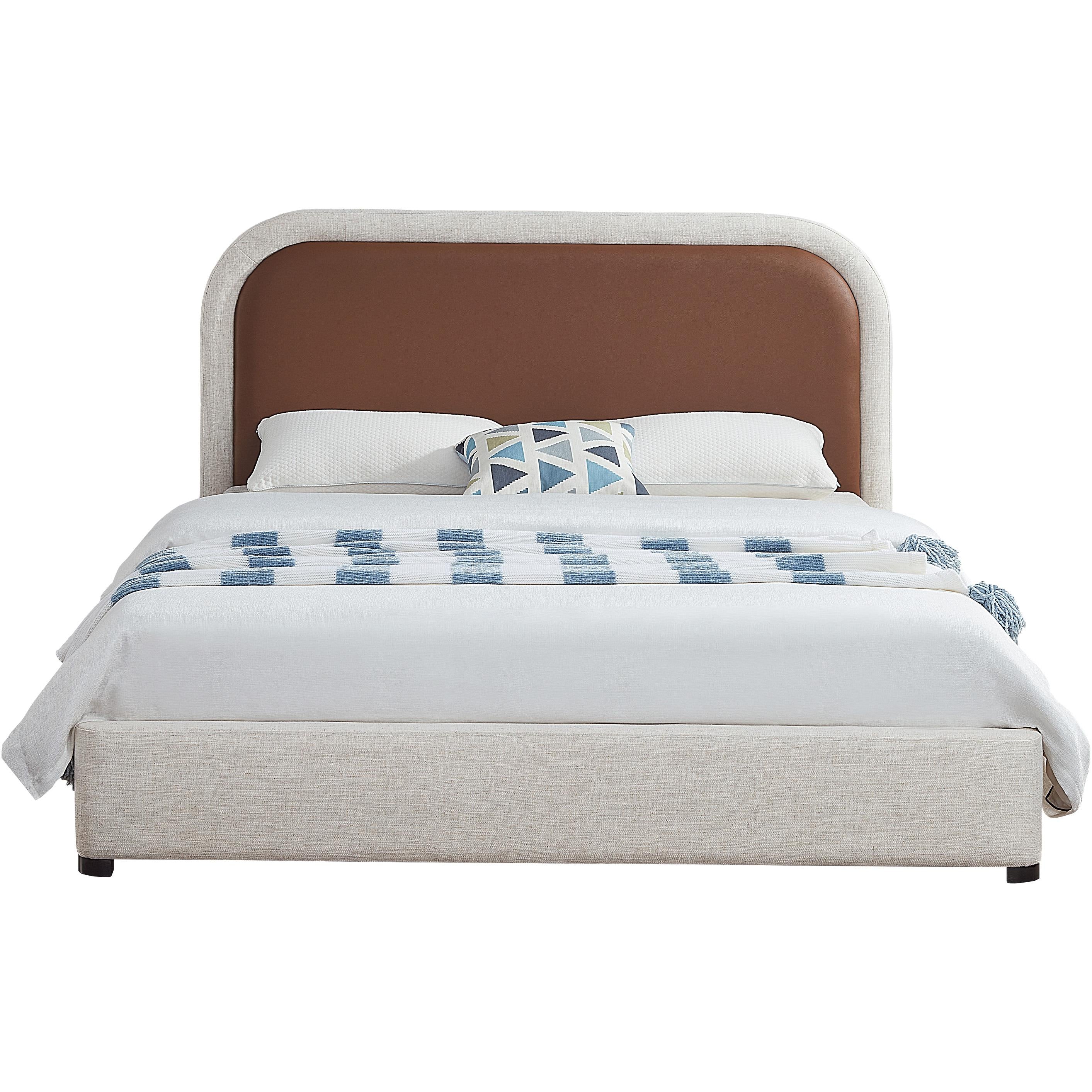 Meridian Blake Brown Vegan Leather Full Bed