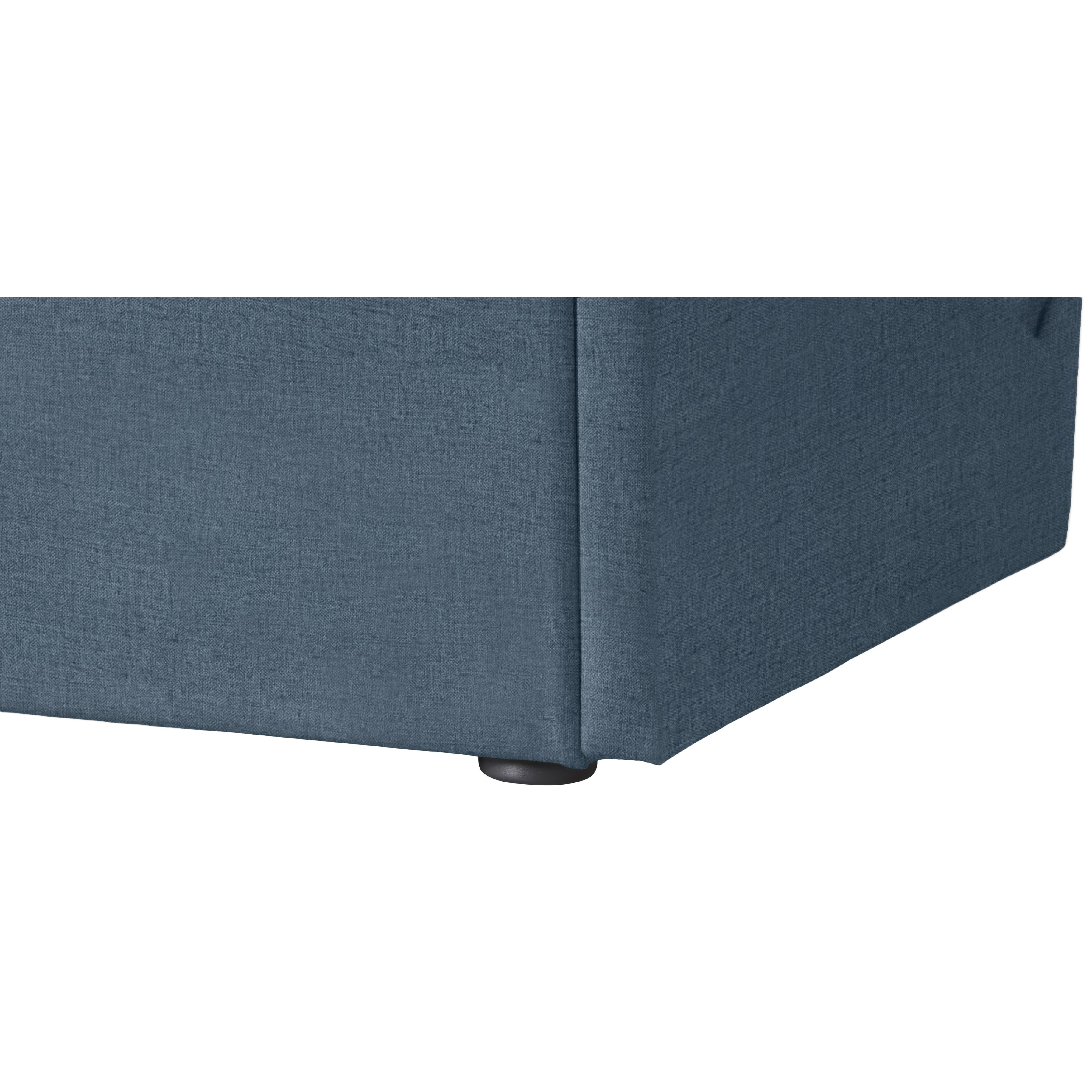 Meridian Tess Blue Velvet Queen Bed (3 Boxes)