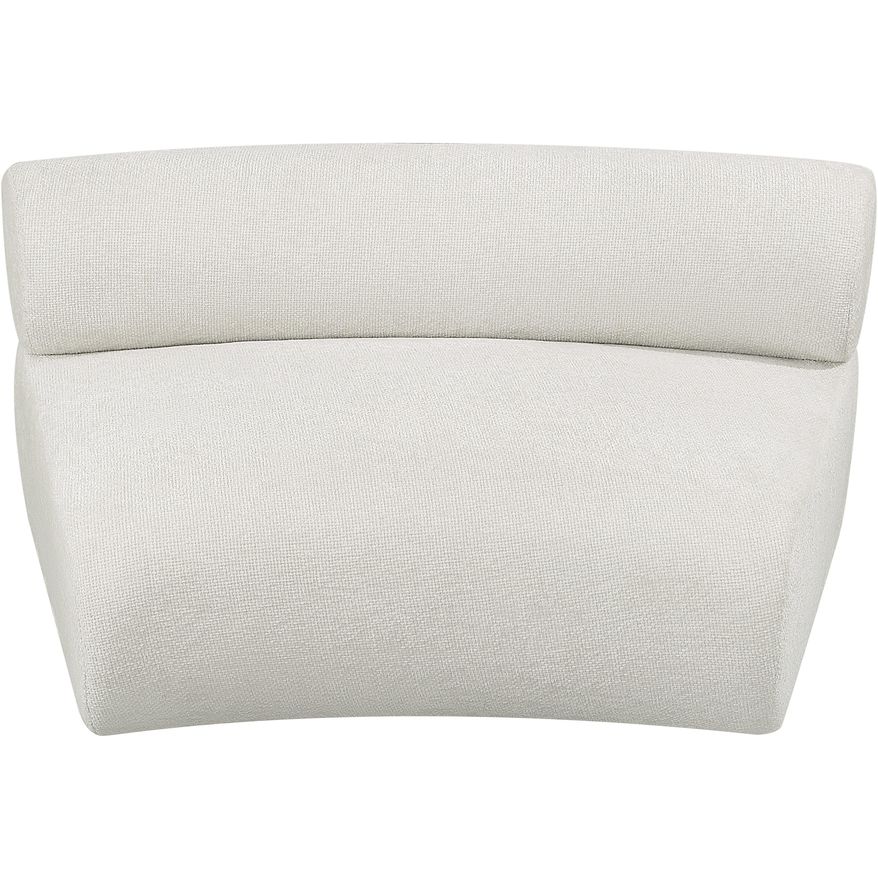 Meridian Bale Cream Chenille Fabric Modular Chair