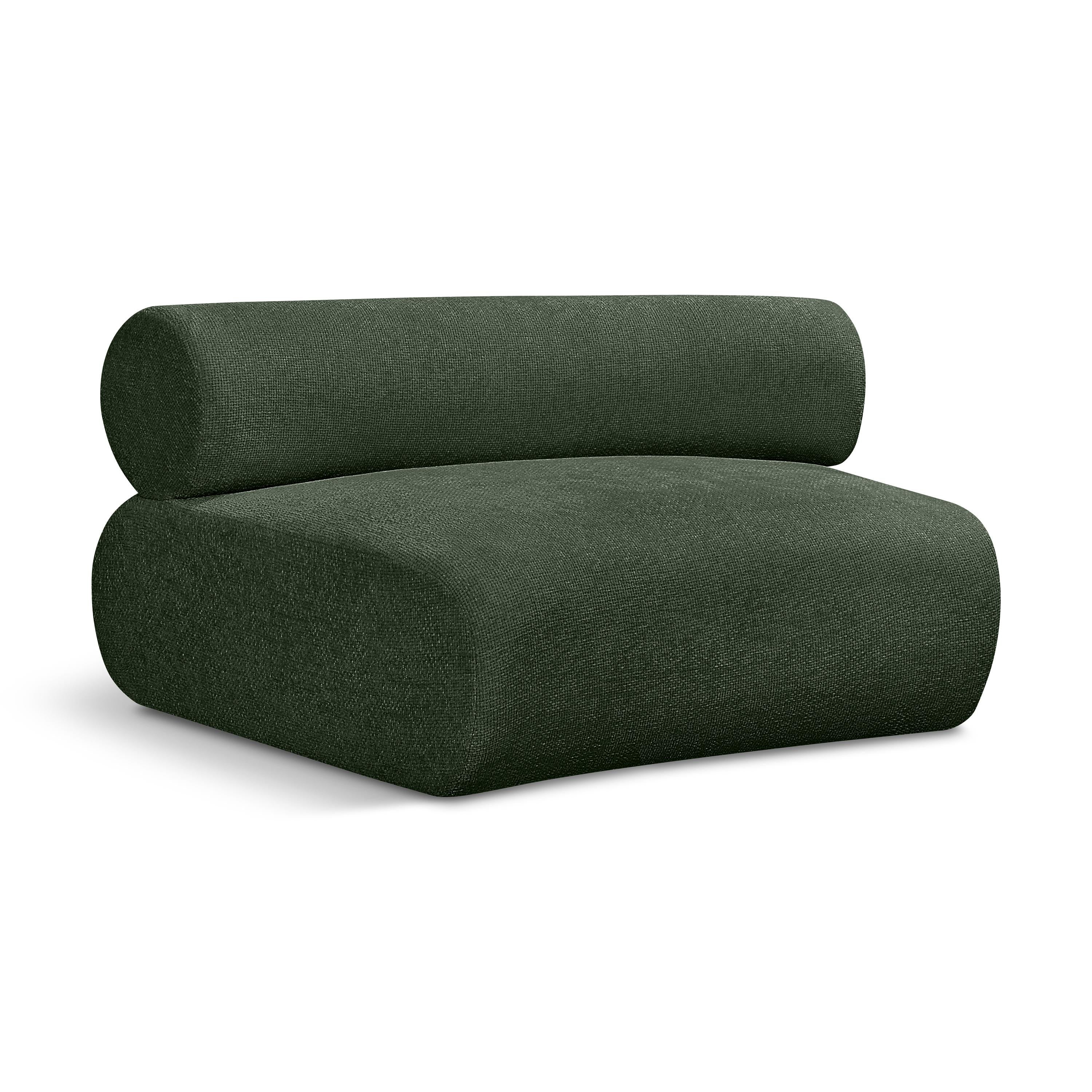 Meridian Bale Green Chenille Fabric Modular Chair