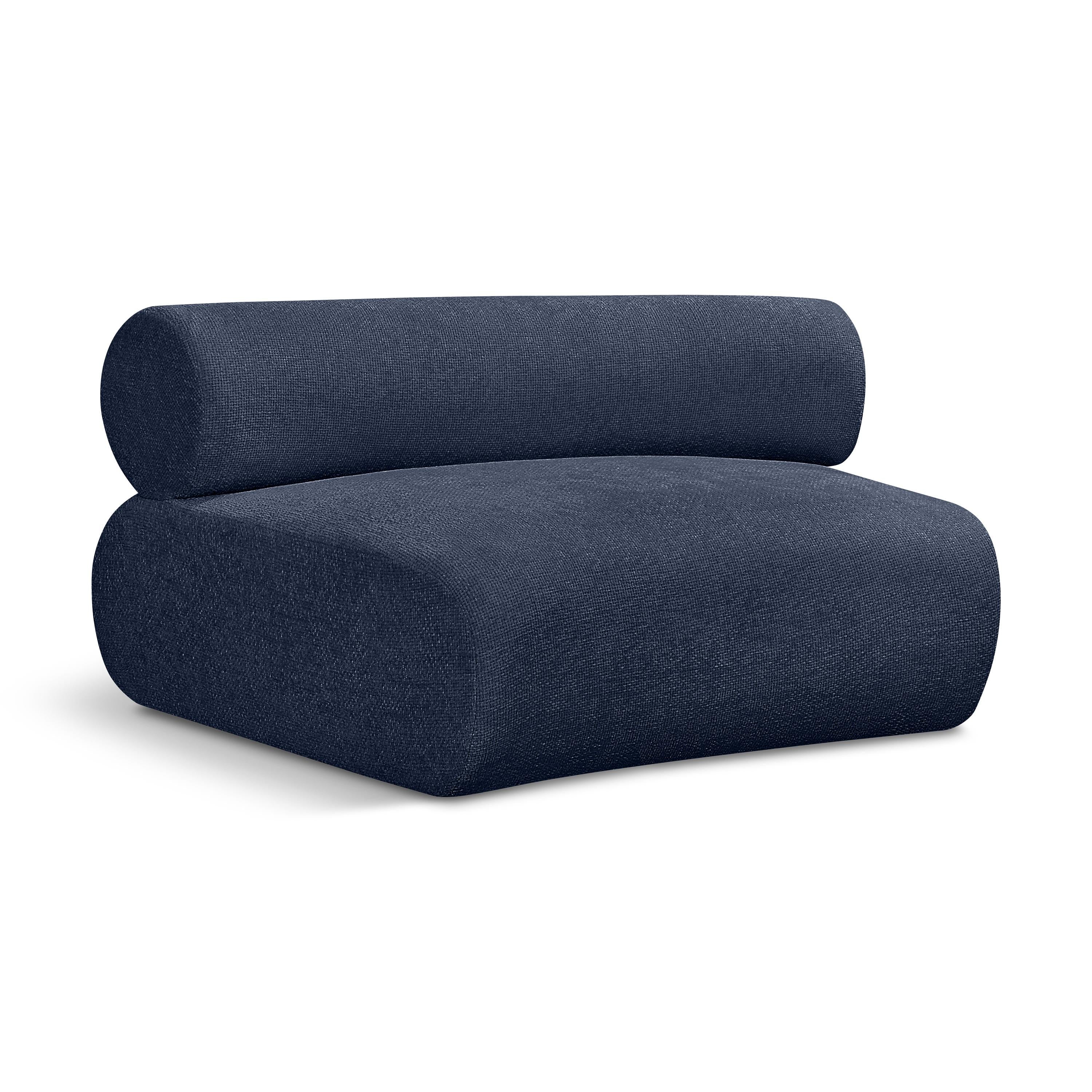 Meridian Bale Navy Chenille Fabric Modular Chair