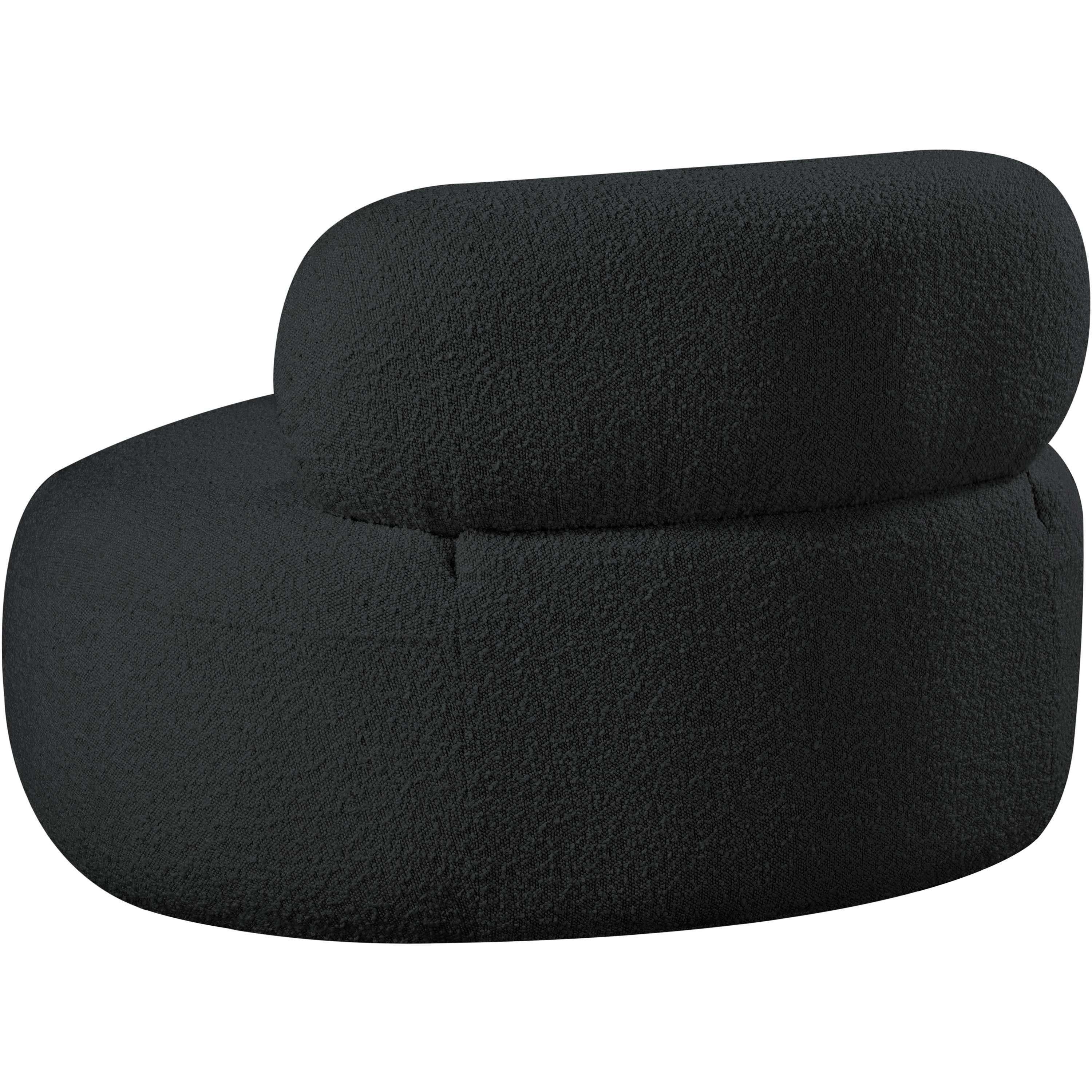 Meridian Venti Black Boucle Fabric Chair