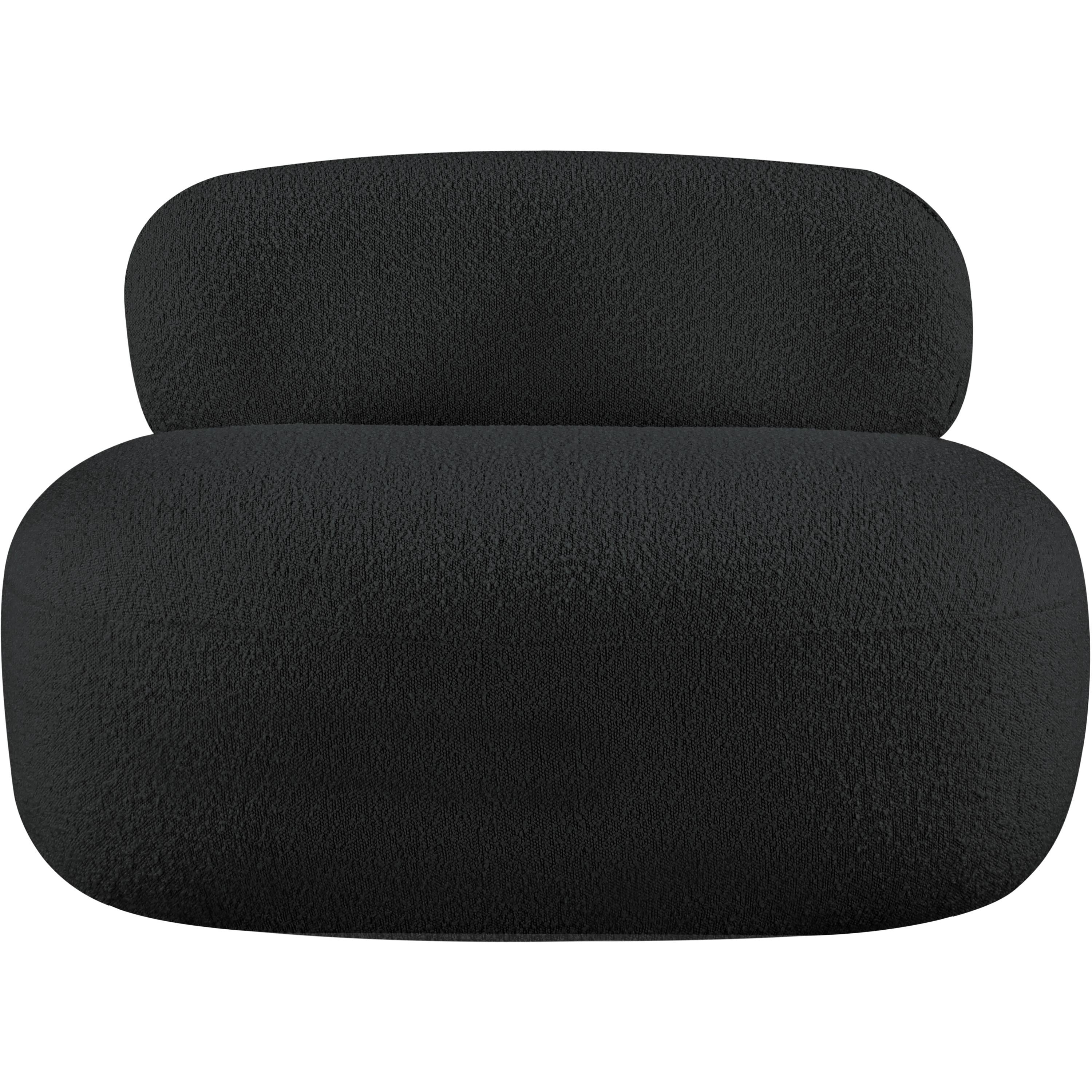 Meridian Venti Black Boucle Fabric Chair