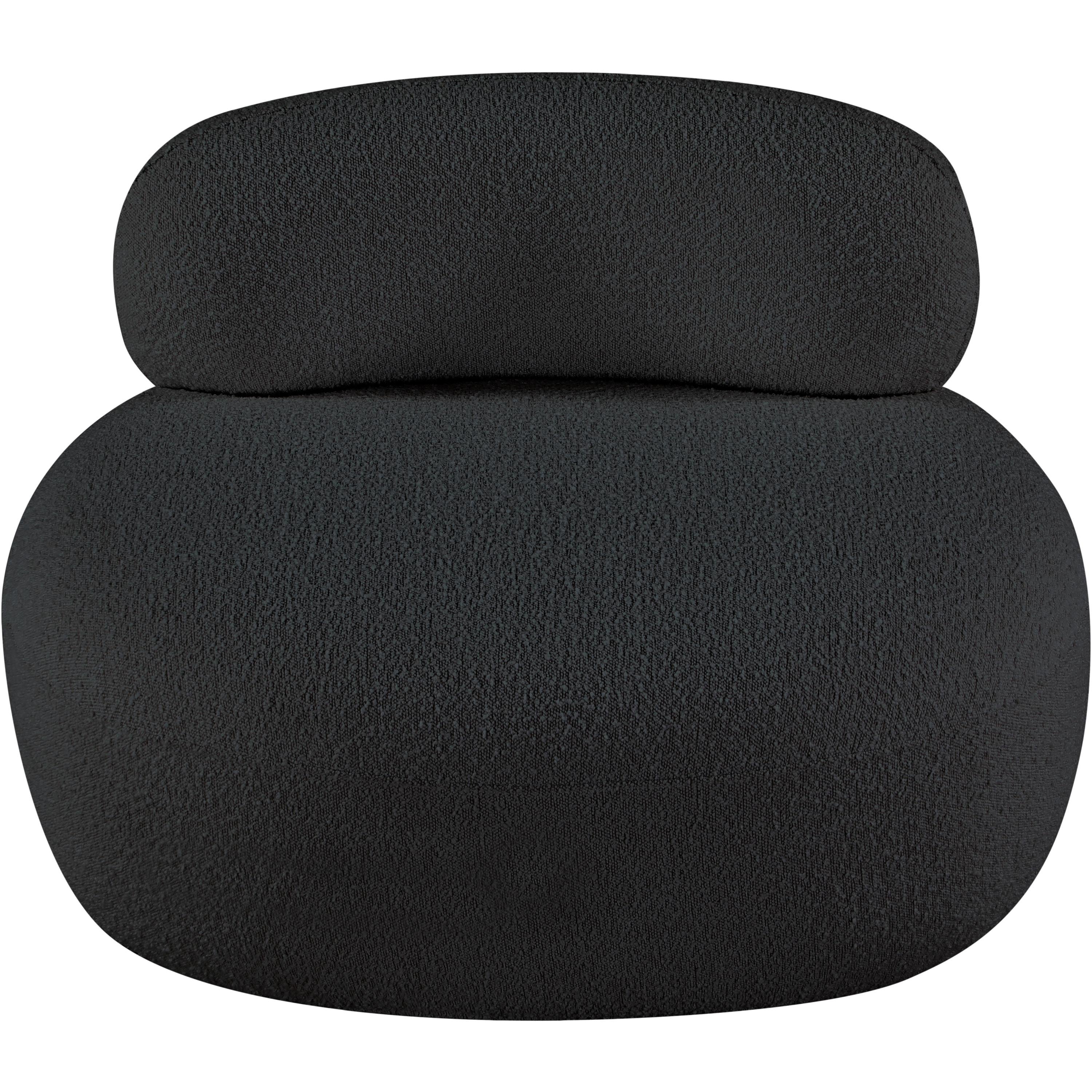 Meridian Venti Black Boucle Fabric Chair