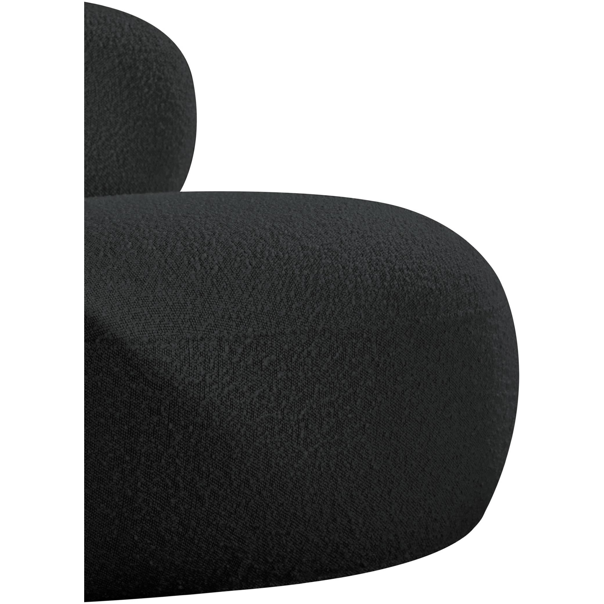 Meridian Venti Black Boucle Fabric Chair