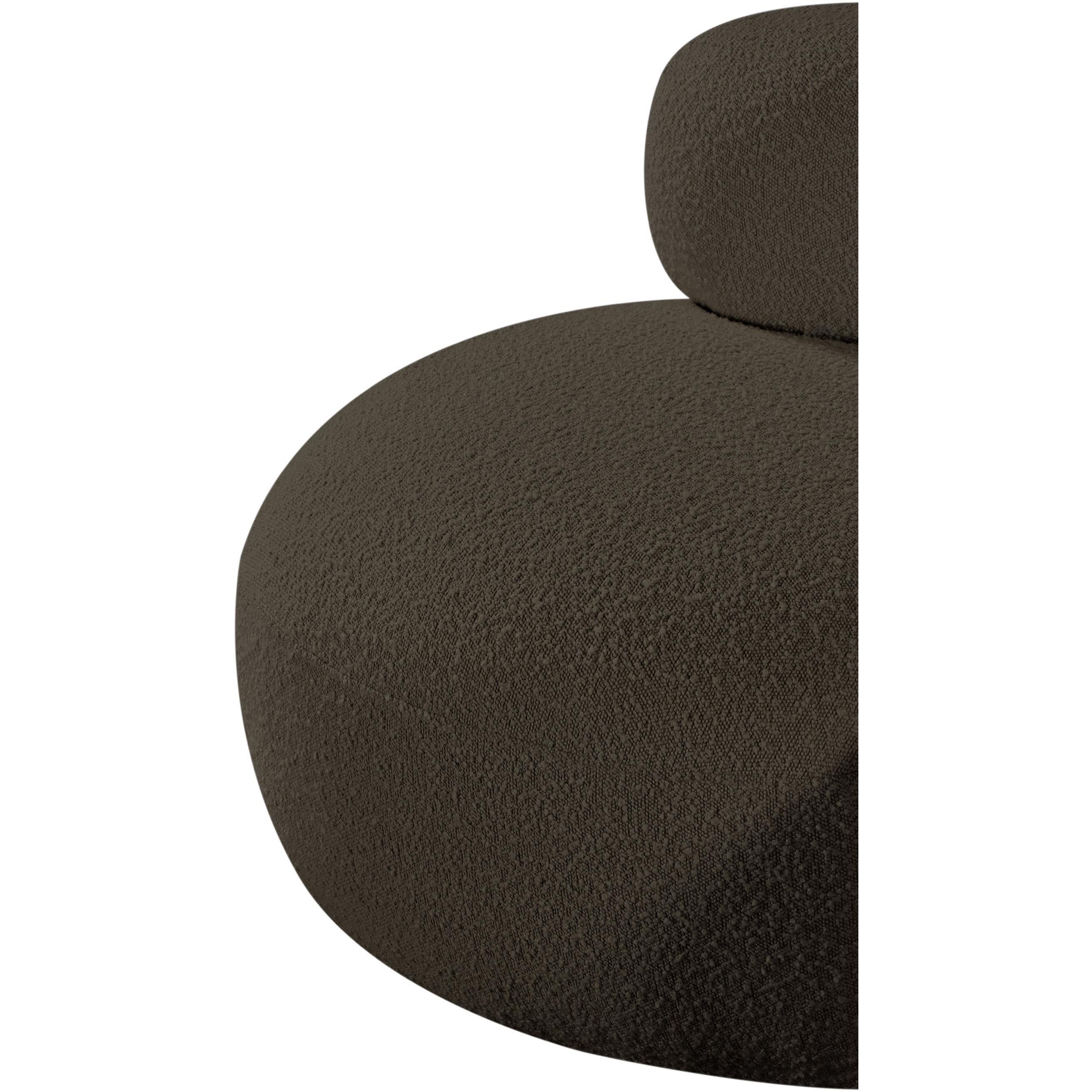 Meridian Venti Brown Boucle Fabric Chair