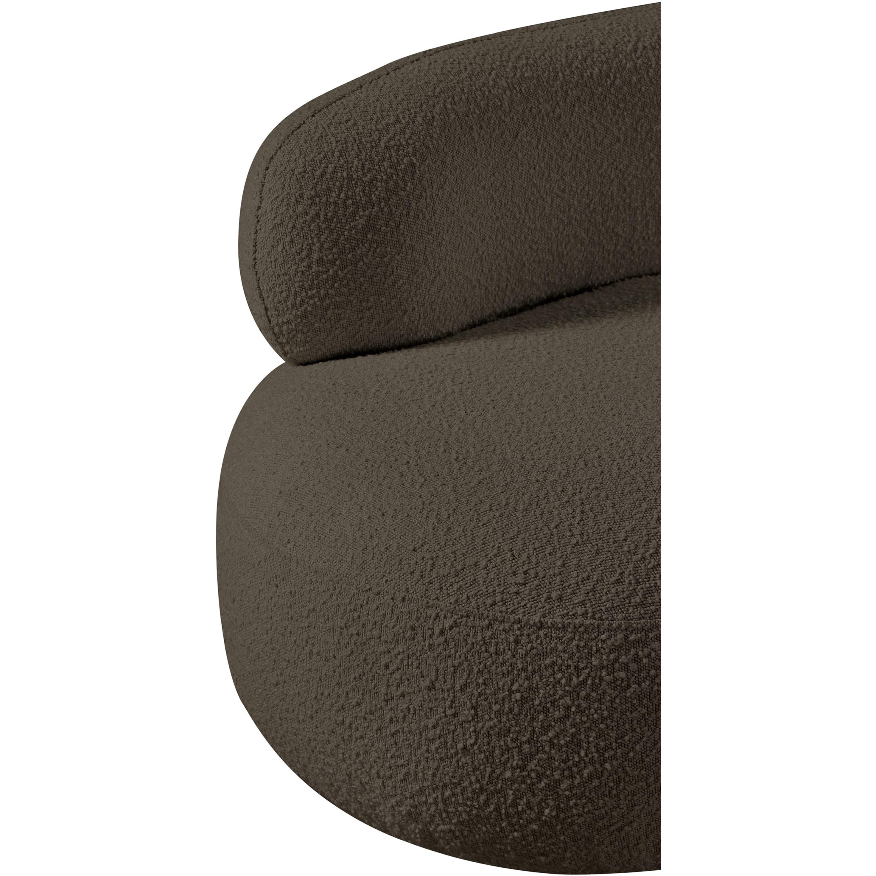 Meridian Venti Brown Boucle Fabric Chair