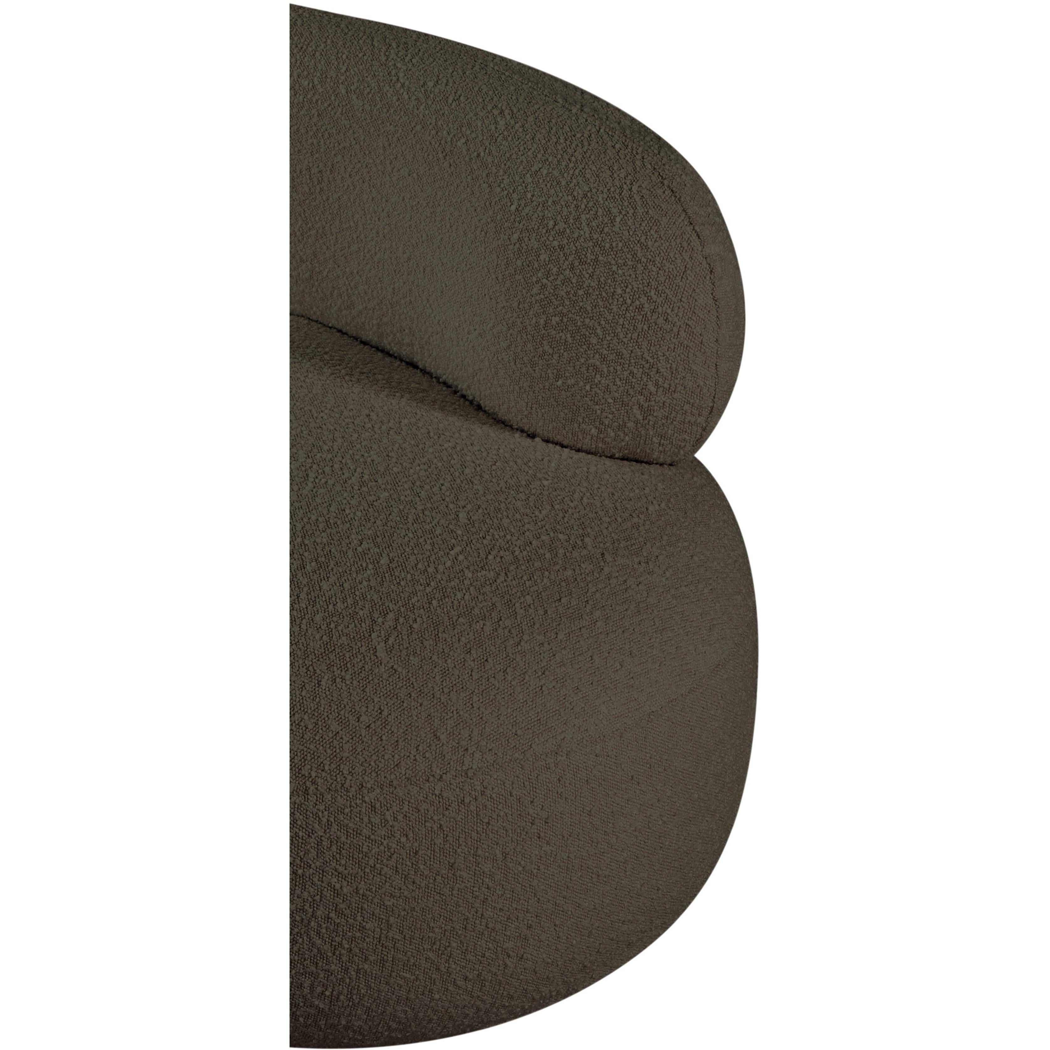 Meridian Venti Brown Boucle Fabric Chair