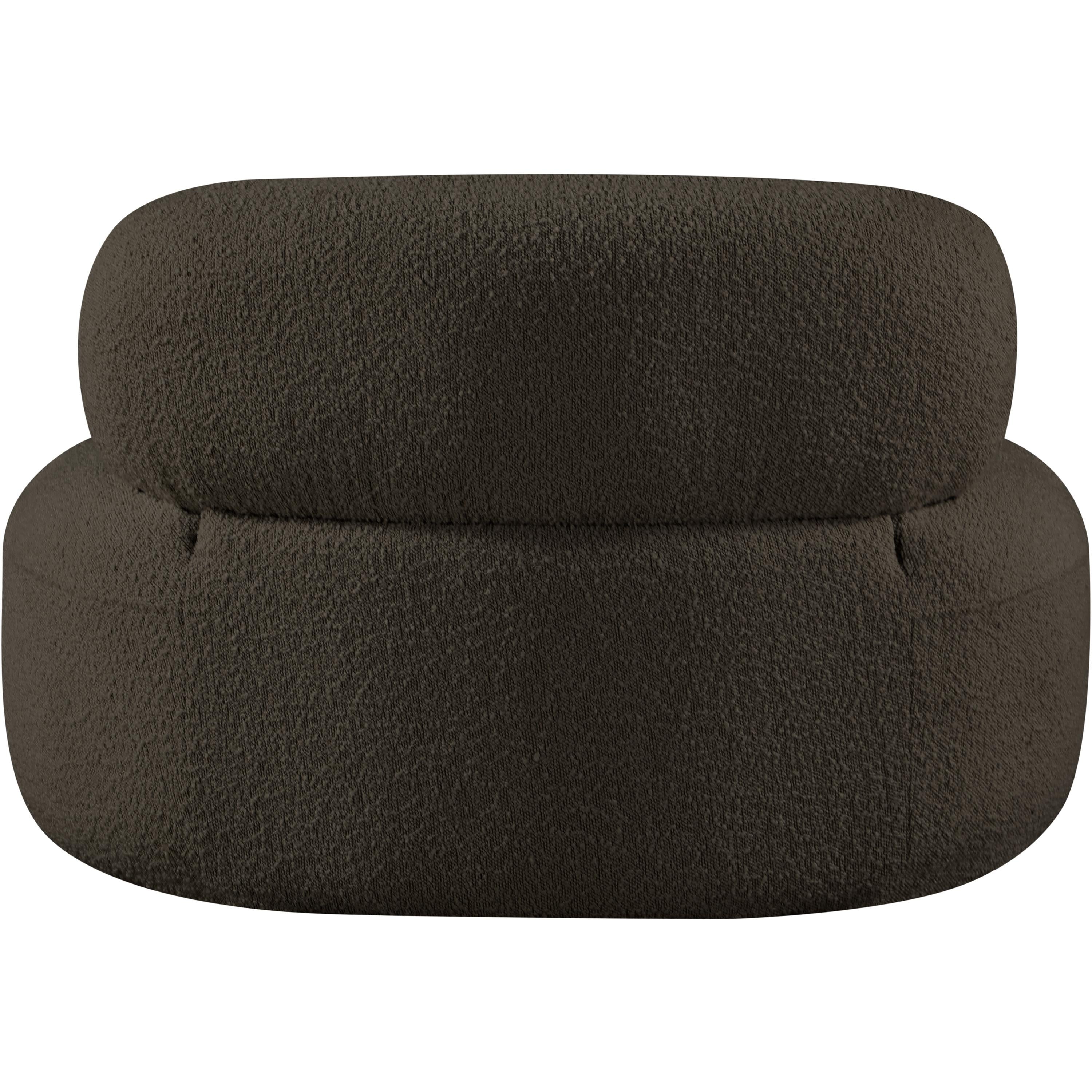 Meridian Venti Brown Boucle Fabric Chair