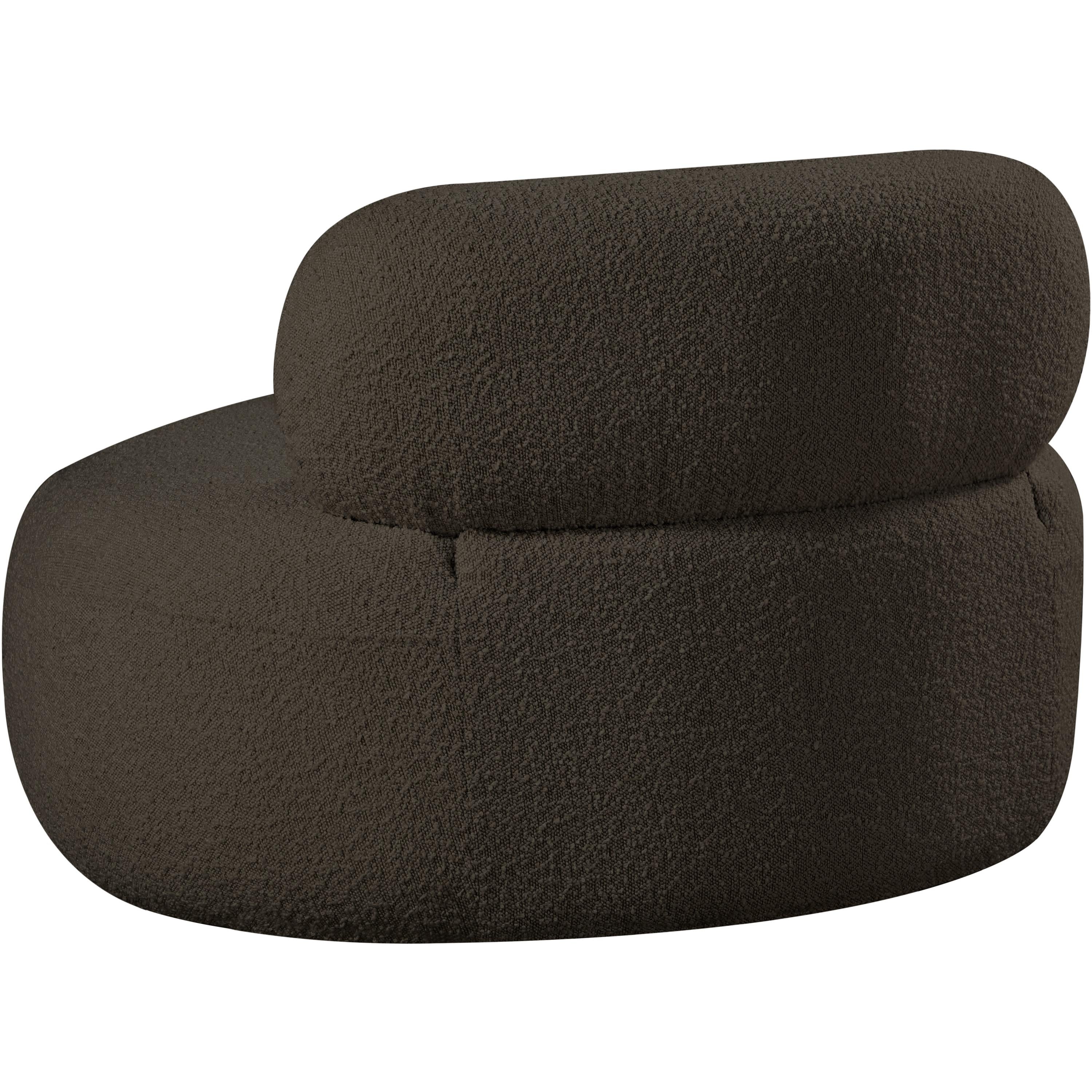 Meridian Venti Brown Boucle Fabric Chair