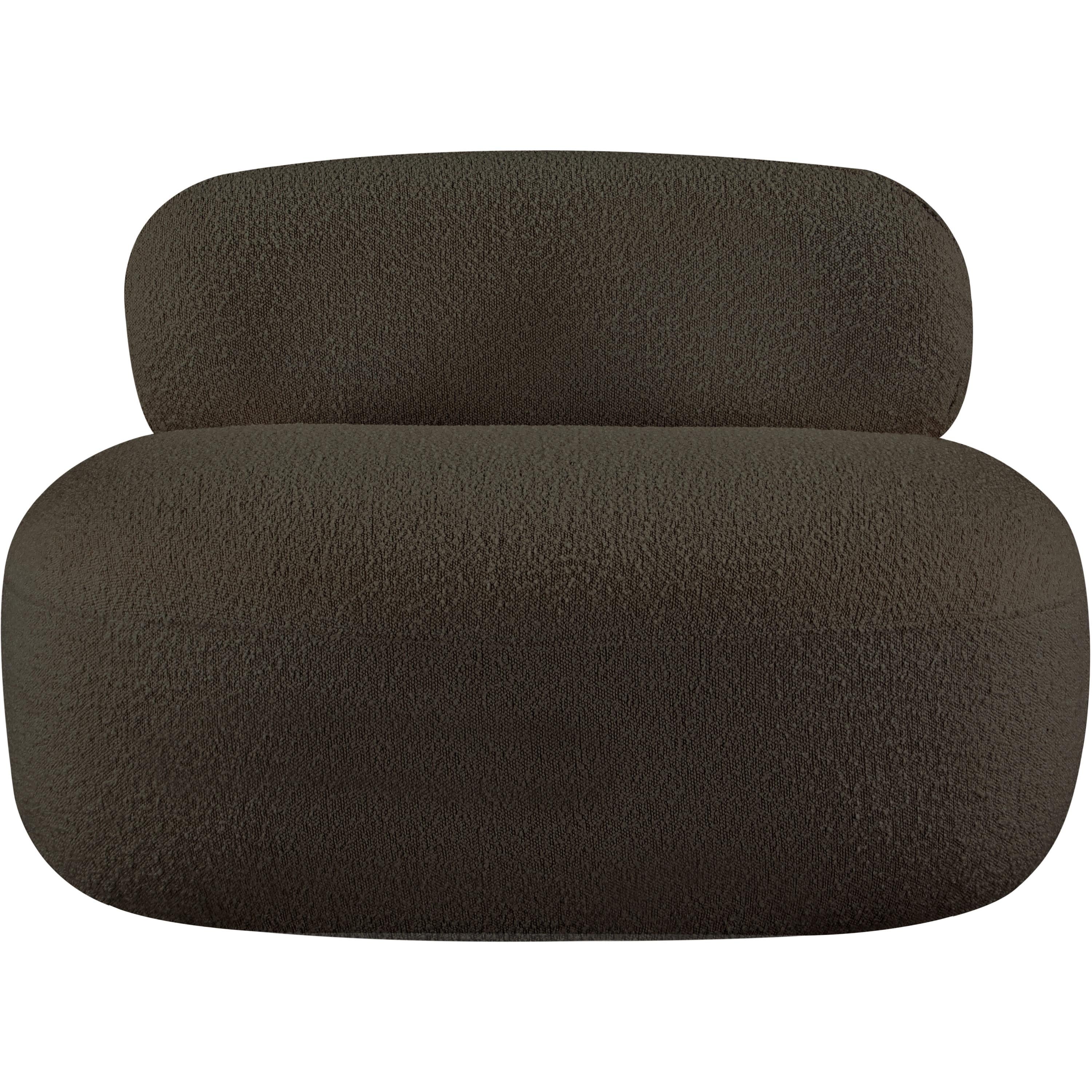 Meridian Venti Brown Boucle Fabric Chair