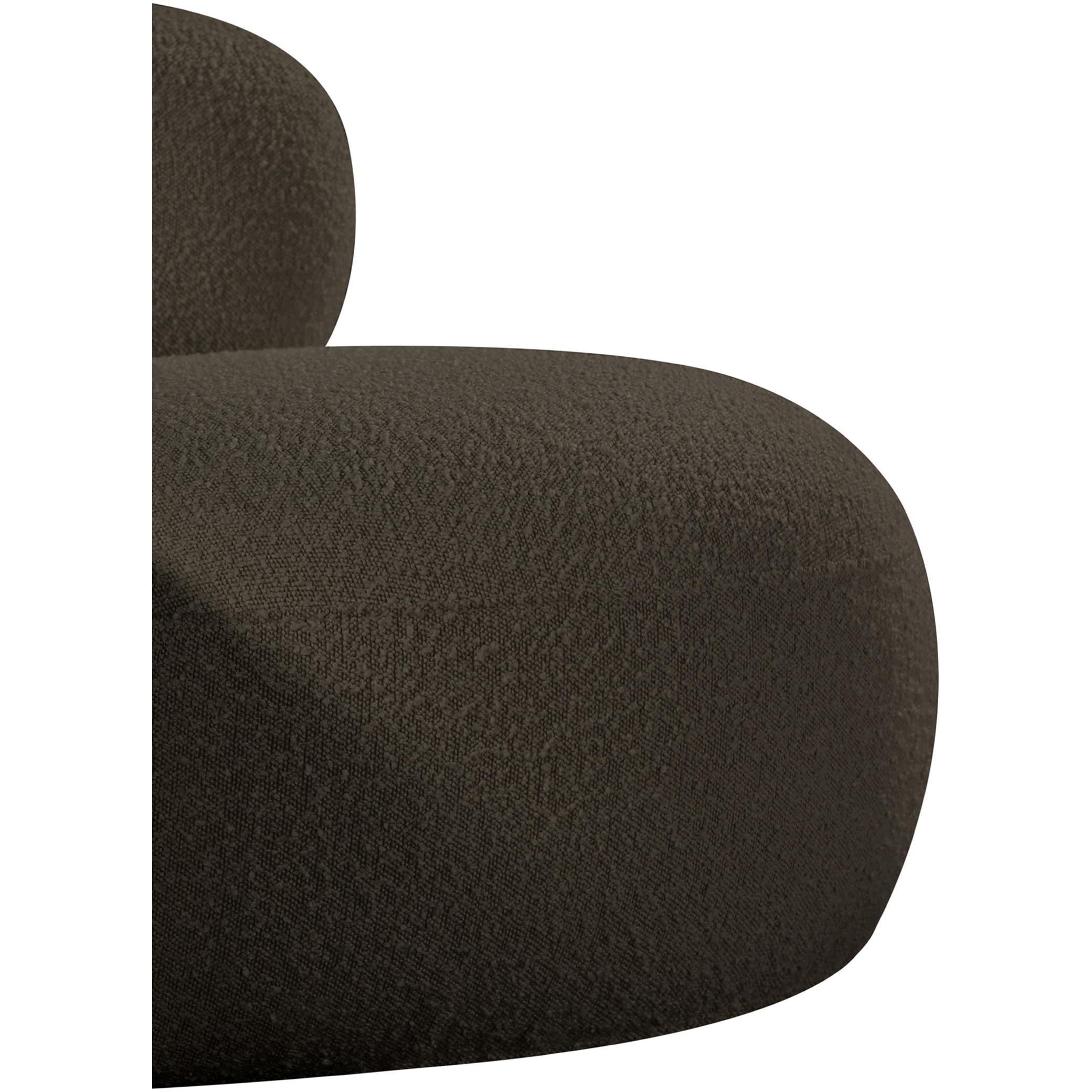 Meridian Venti Brown Boucle Fabric Chair