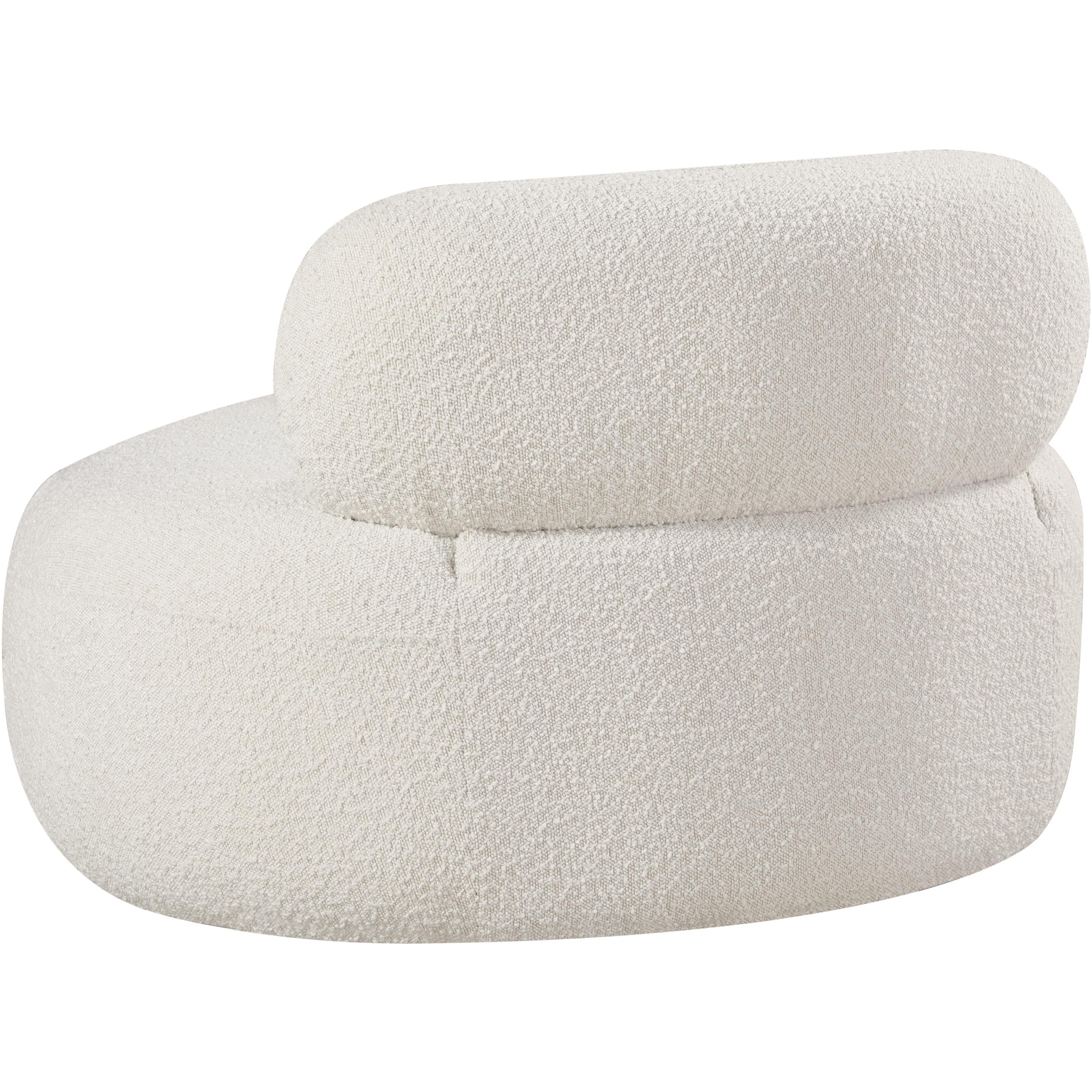 Meridian Venti Cream Boucle Fabric Chair