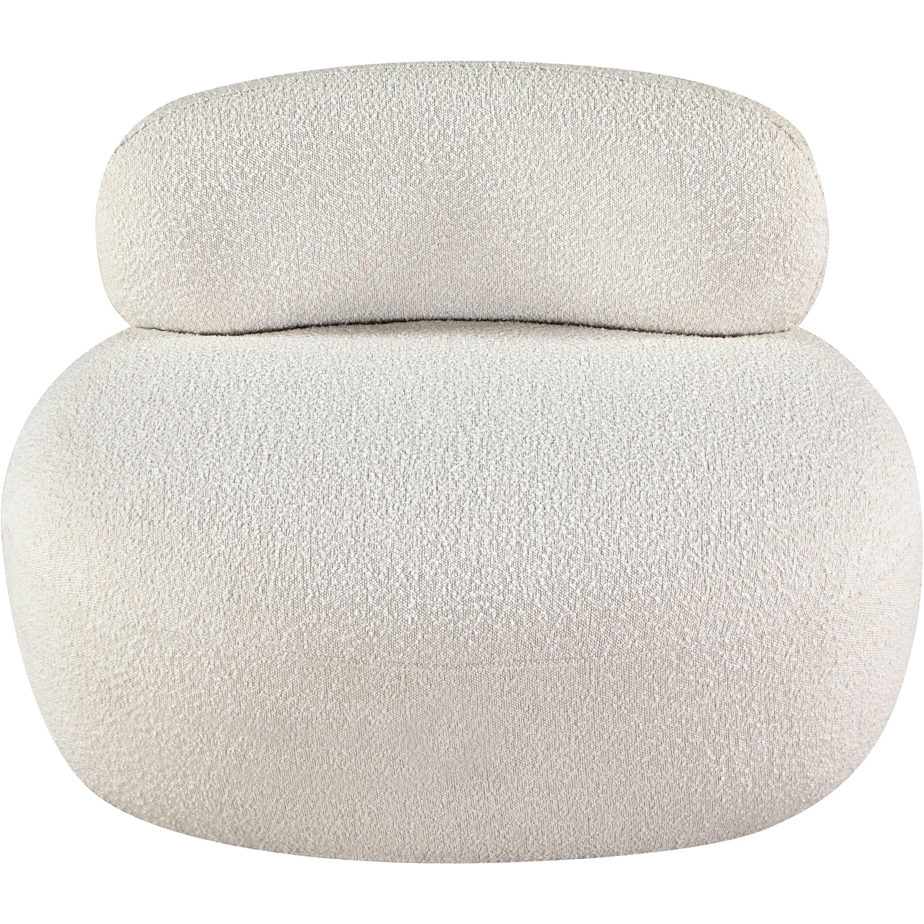 Meridian Venti Cream Boucle Fabric Chair