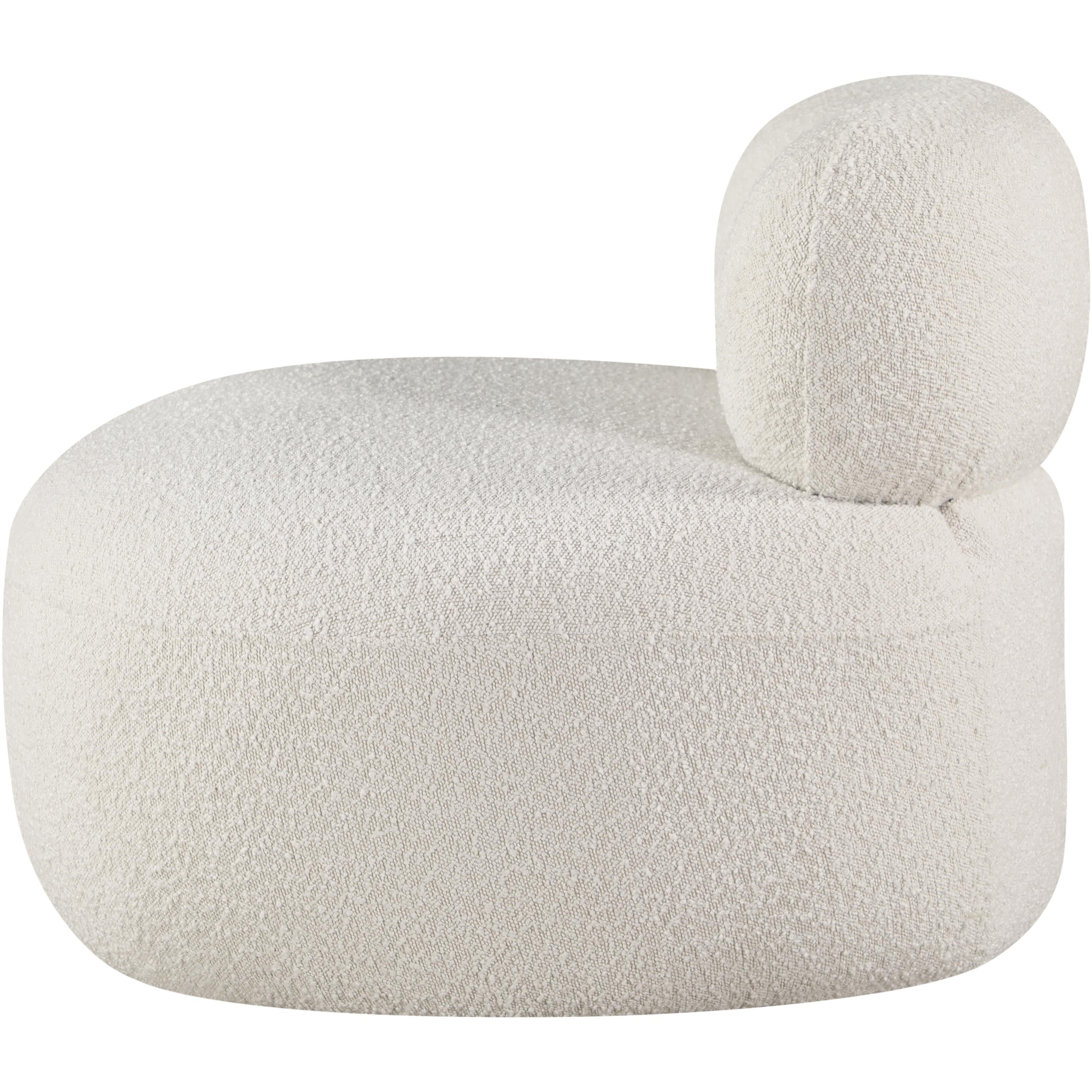 Meridian Venti Cream Boucle Fabric Chair