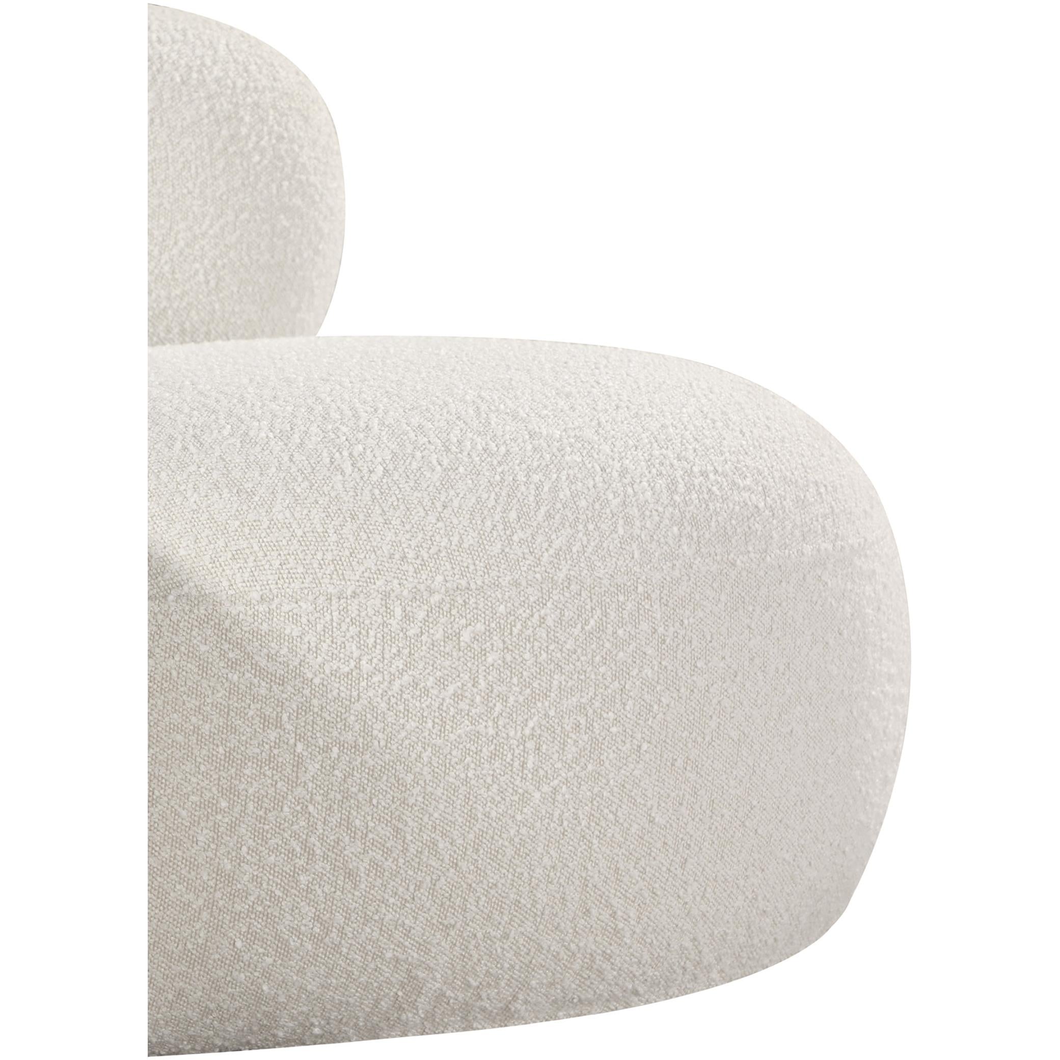 Meridian Venti Cream Boucle Fabric Chair