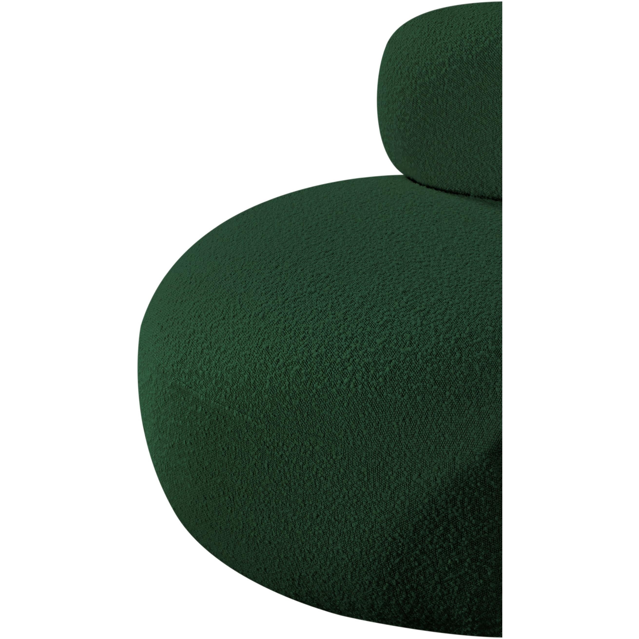 Meridian Venti Green Boucle Fabric Chair