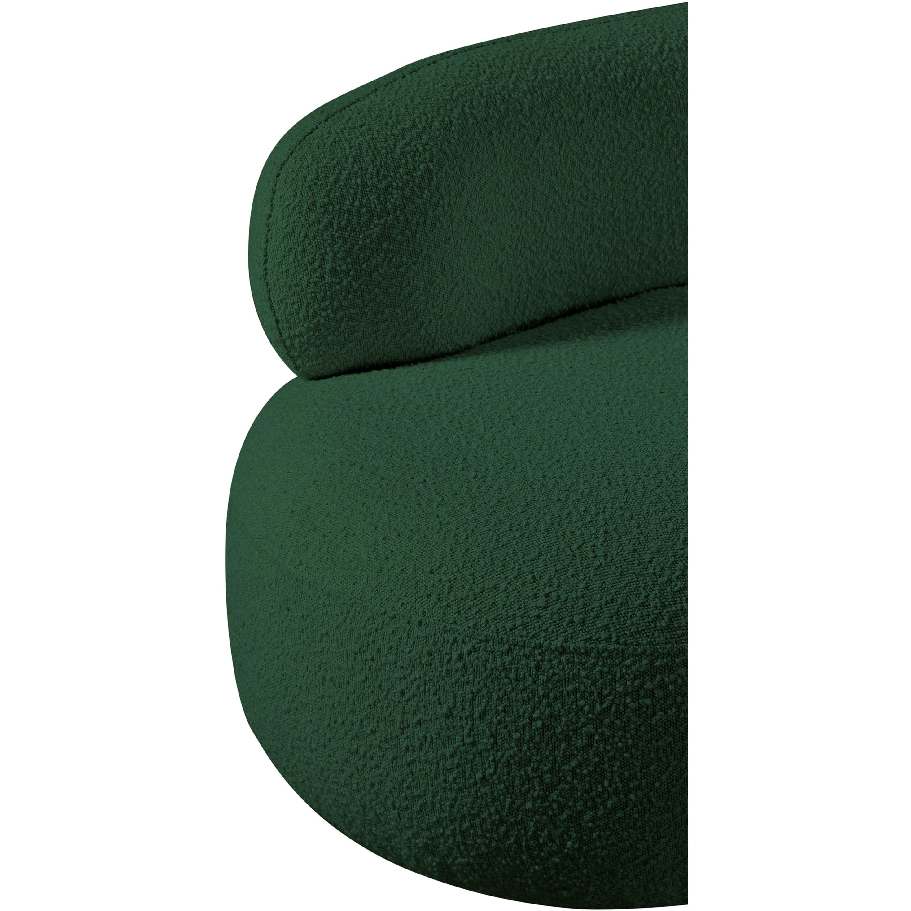 Meridian Venti Green Boucle Fabric Chair