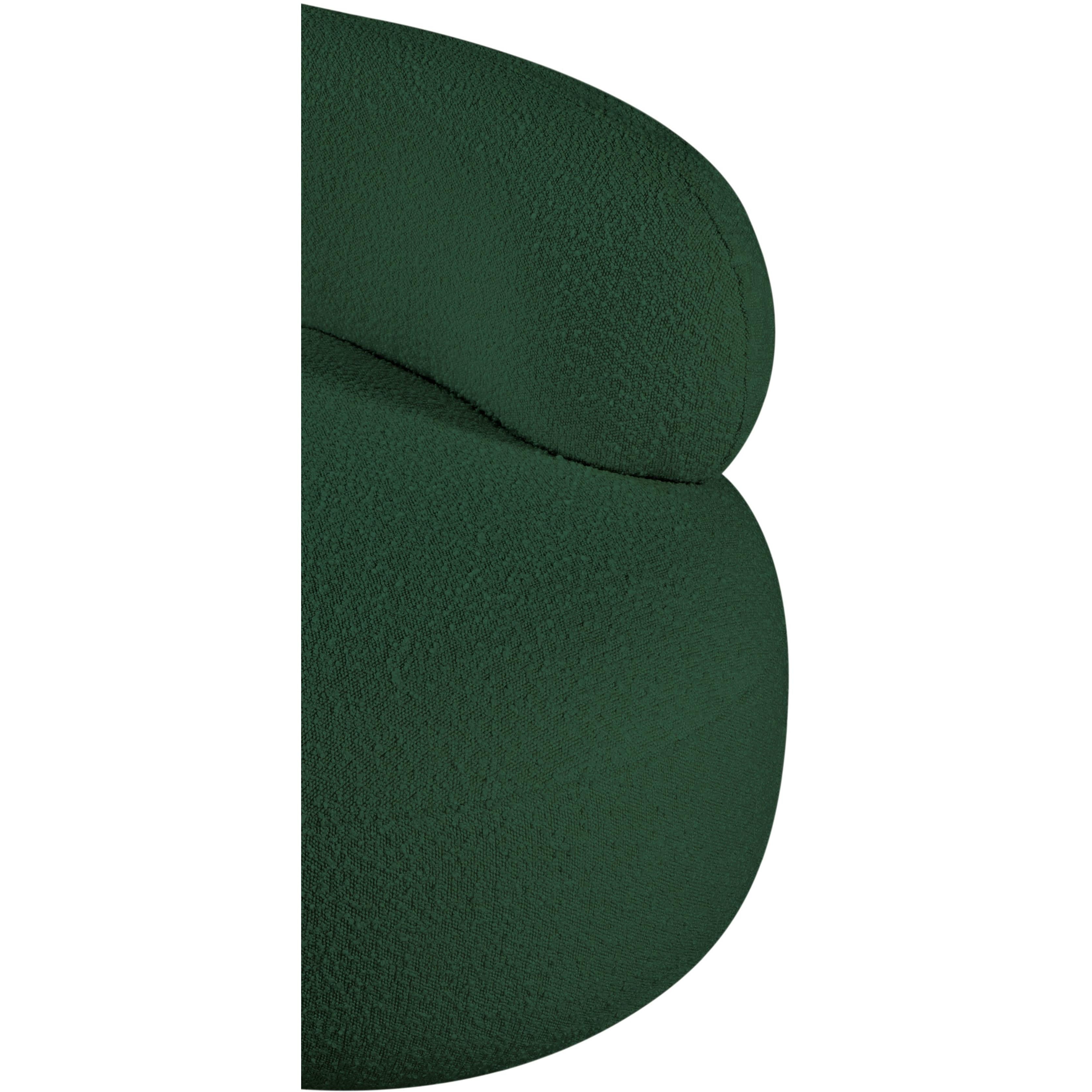 Meridian Venti Green Boucle Fabric Chair