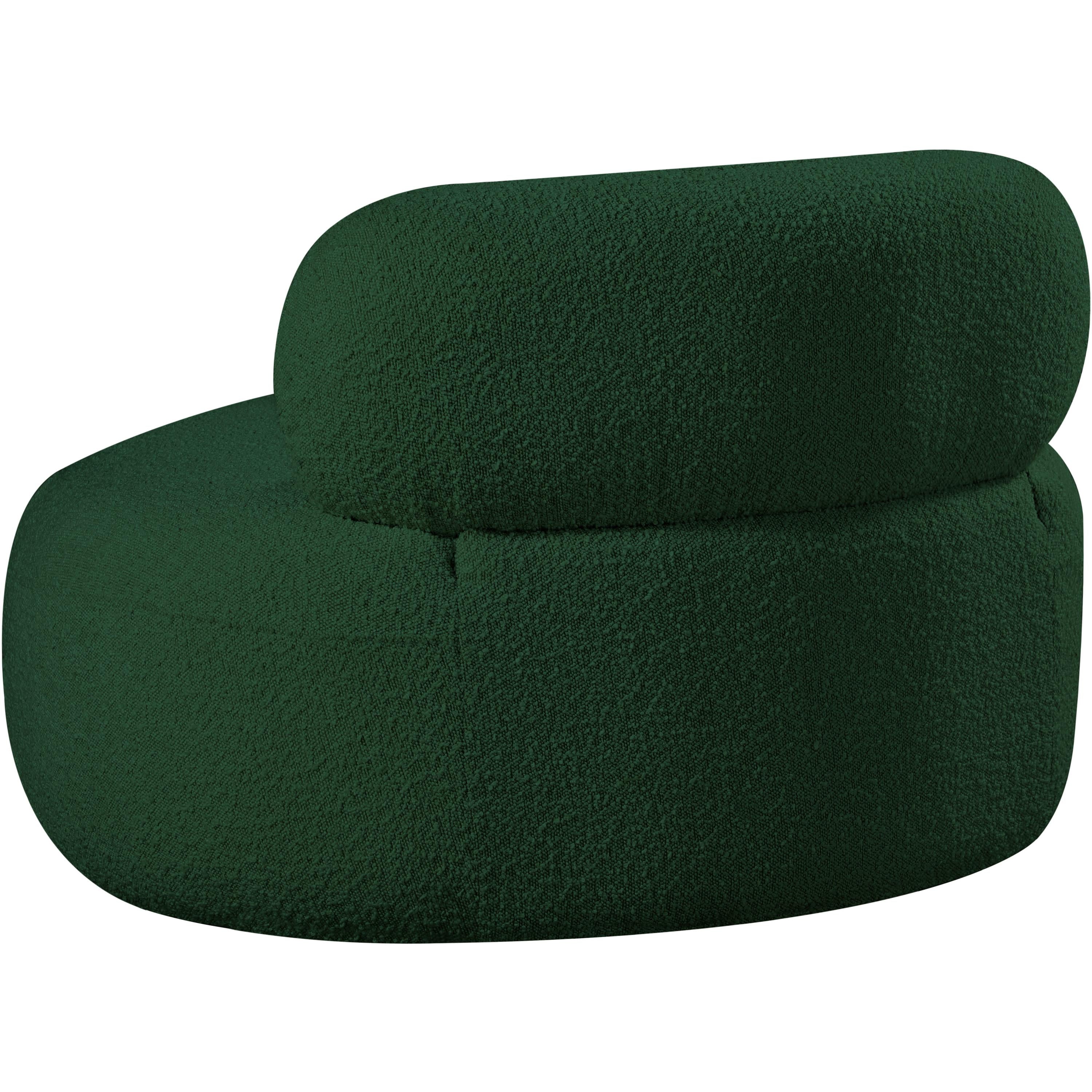 Meridian Venti Green Boucle Fabric Chair