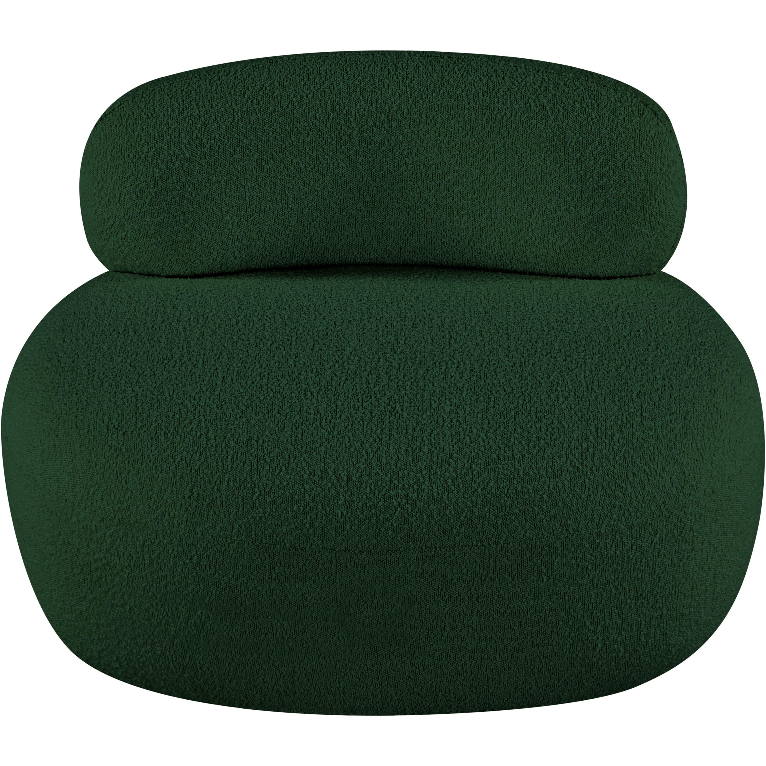 Meridian Venti Green Boucle Fabric Chair