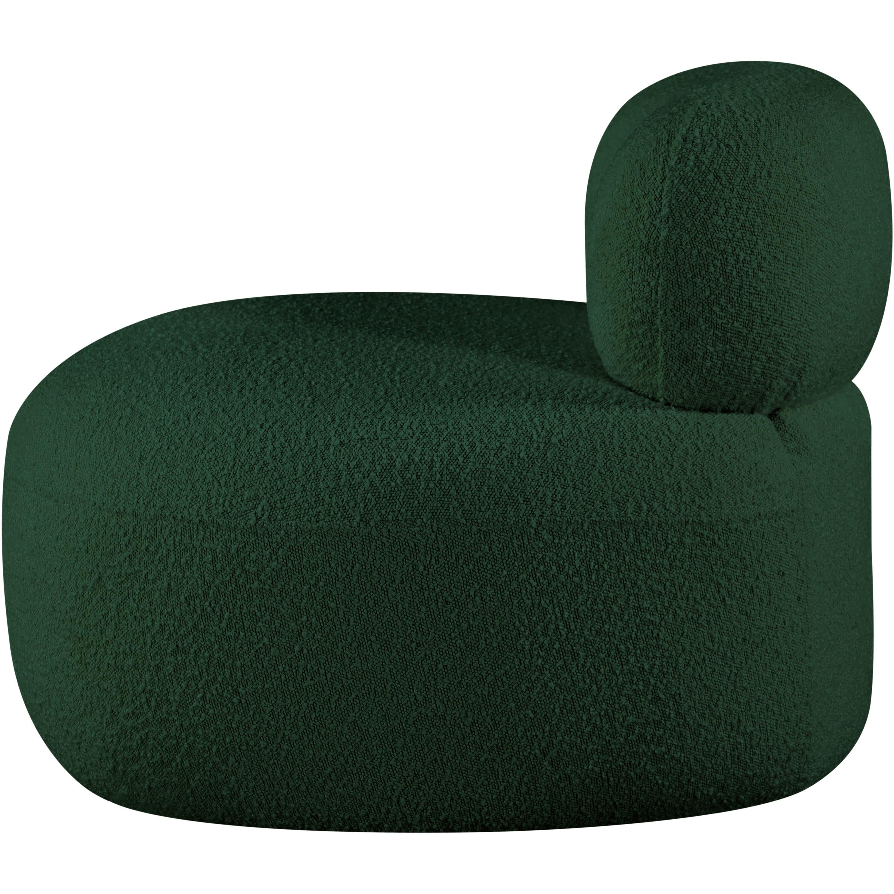 Meridian Venti Green Boucle Fabric Chair