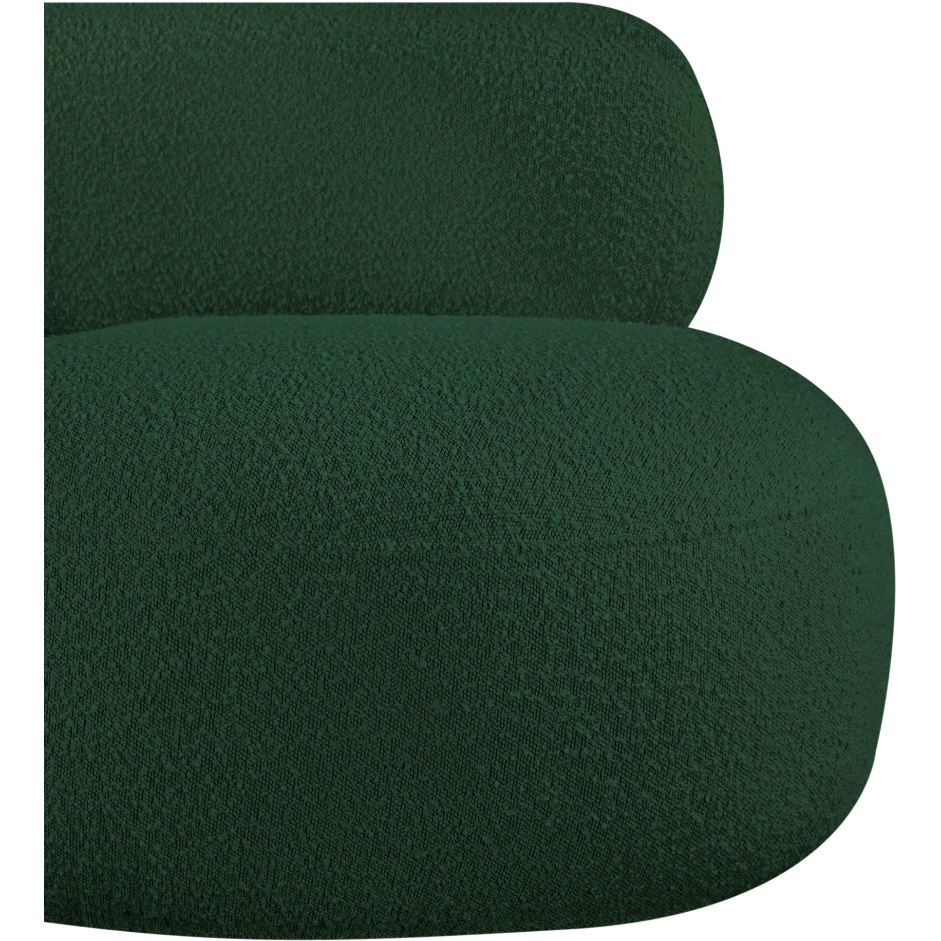 Meridian Venti Green Boucle Fabric Chair