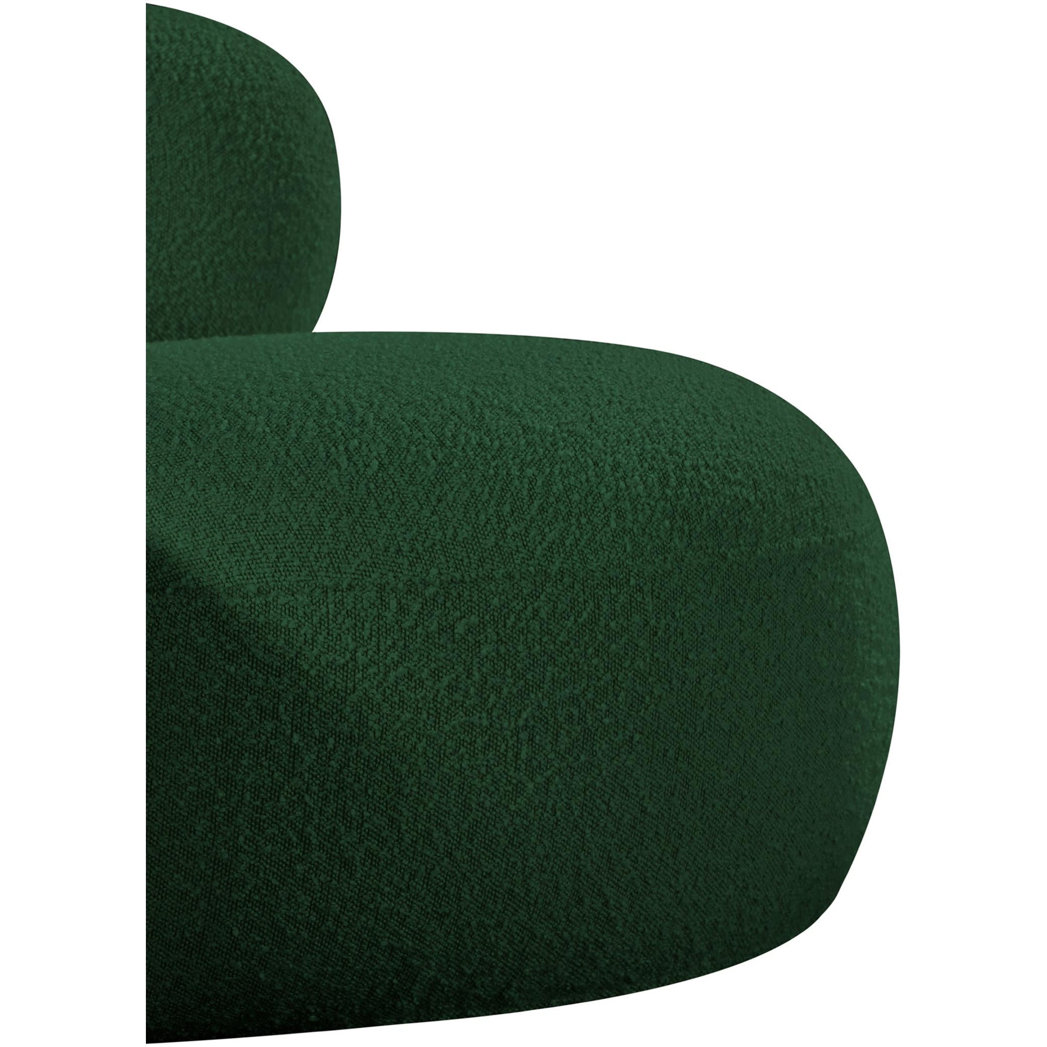 Meridian Venti Green Boucle Fabric Chair